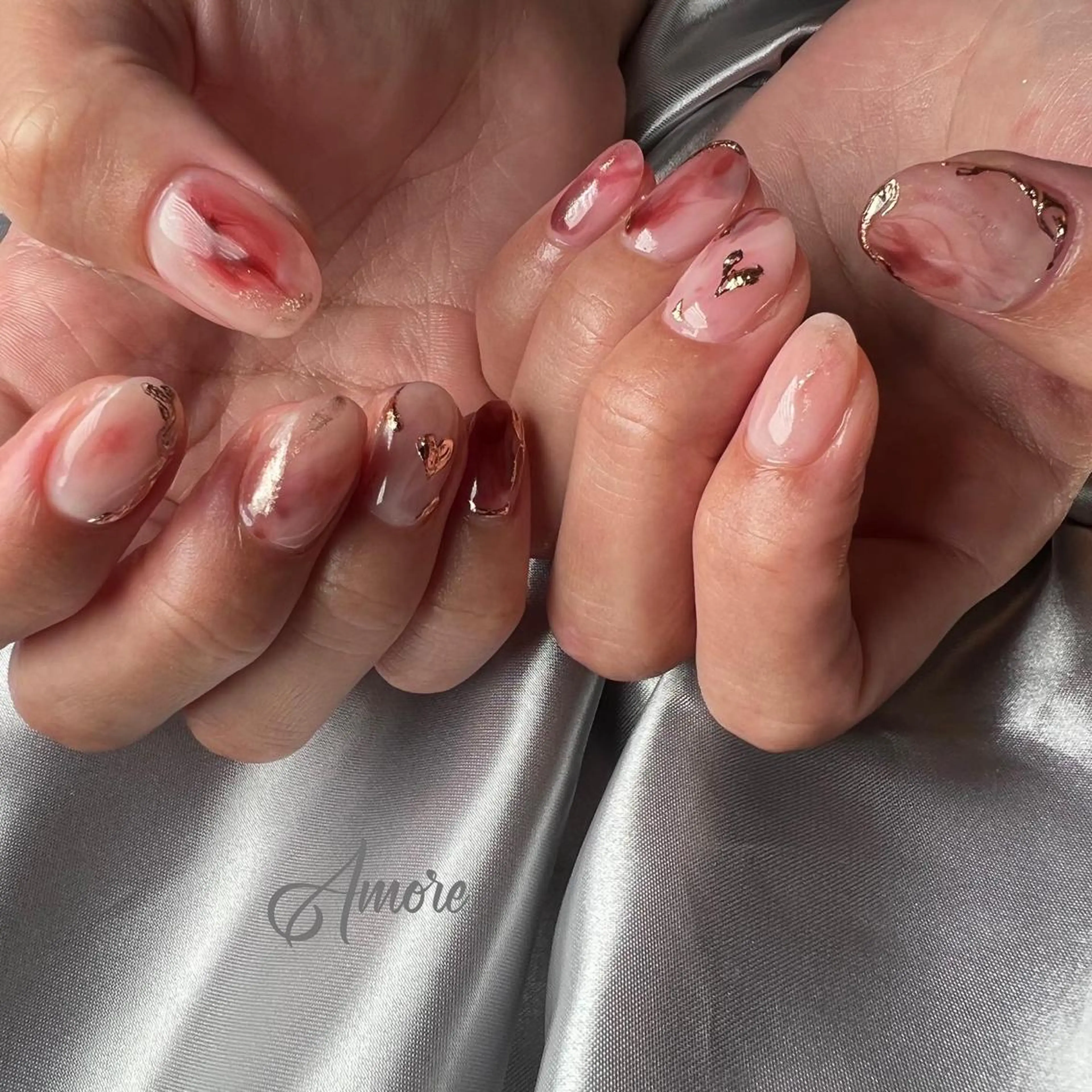 ネイル ジェルネイル ミラーネイル オフィスネイル パラジェル You kyehwaのネイルデザイン