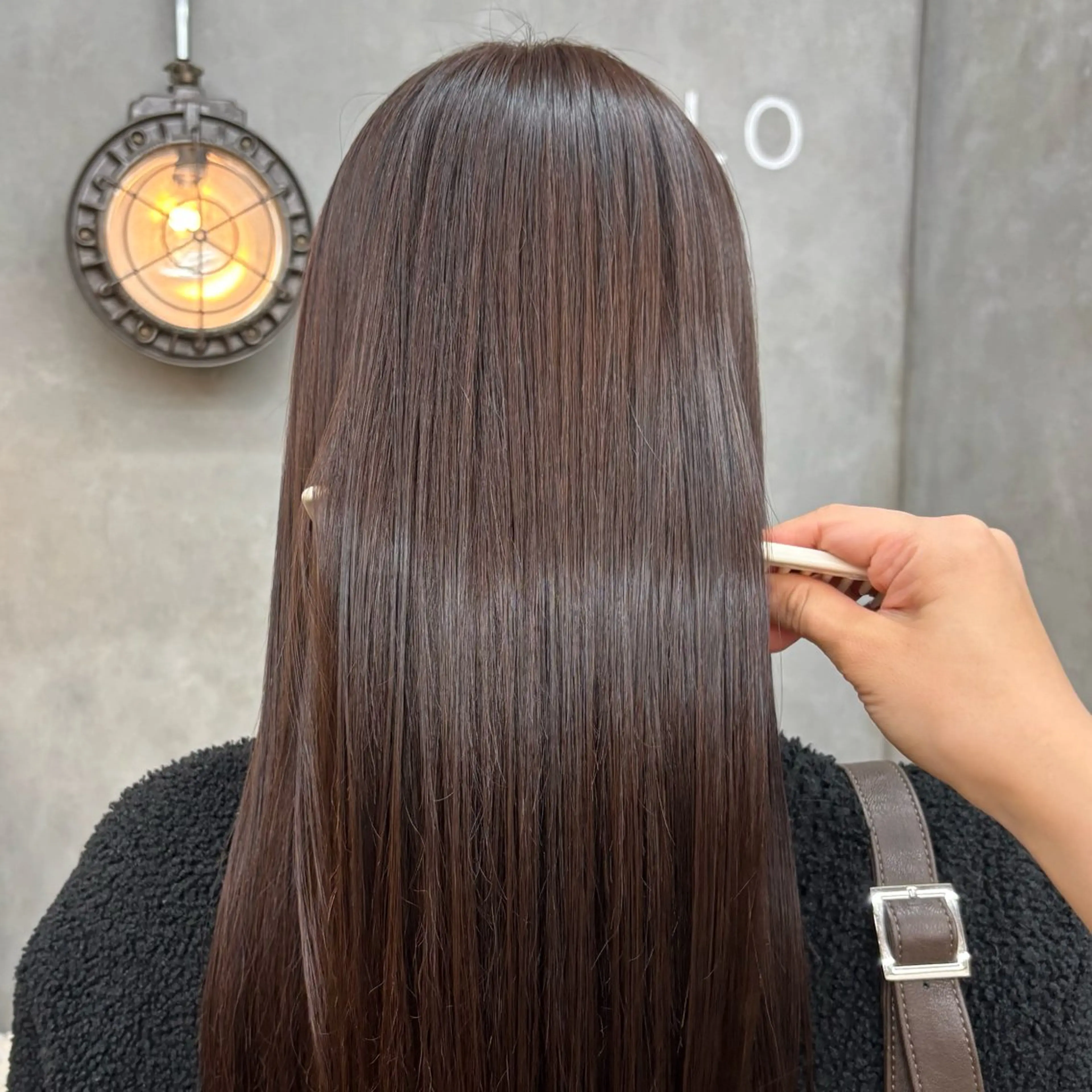 ロング カラー 酸性ストレート 縮毛矯正 BELO OSAKA マオのヘアスタイル