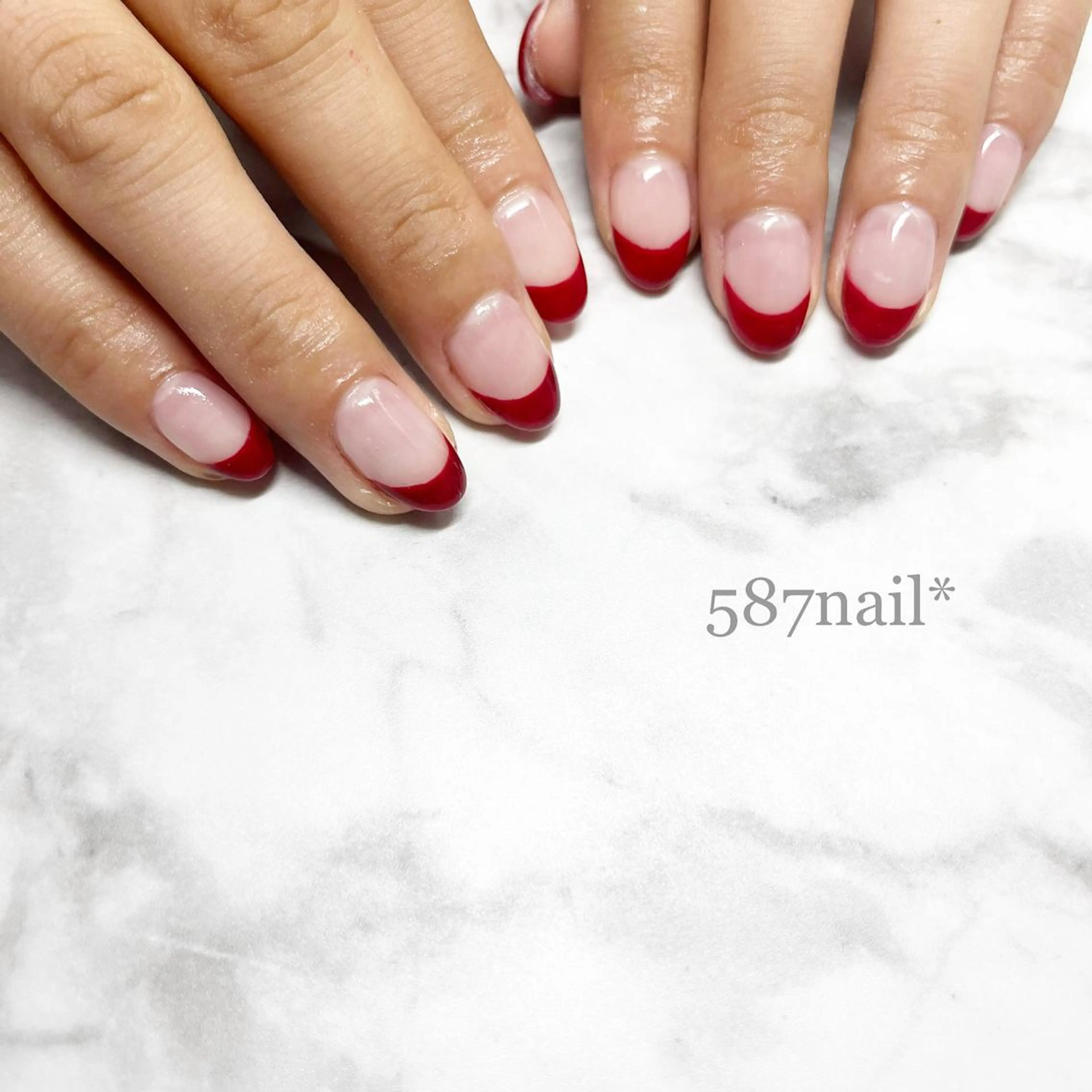 ネイル フレンチネイル 587nail *のネイルデザイン