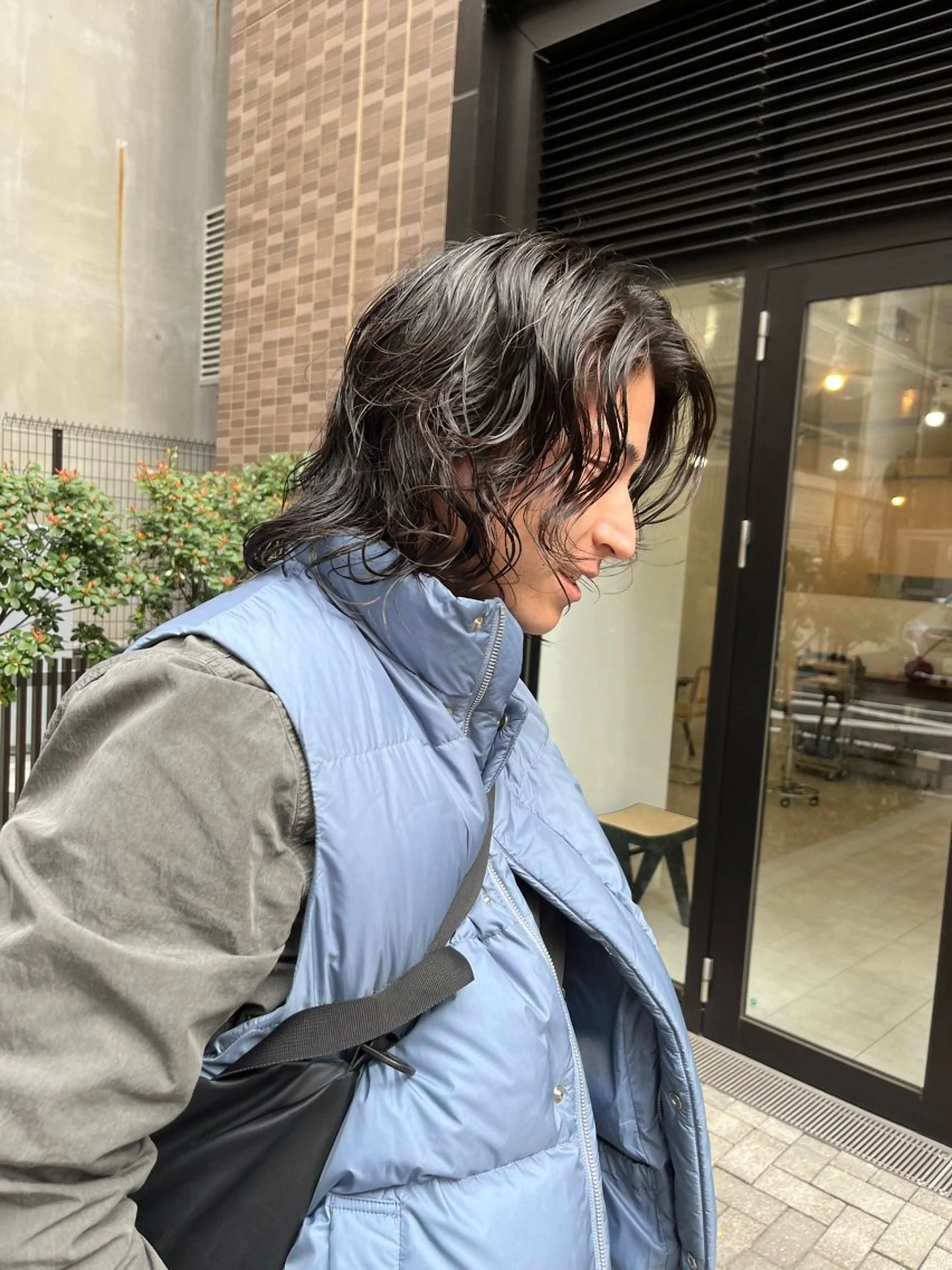 ミディアム パーマ メンズ カット パーマ NOUN所属・eri kinjoのヘアスタイル