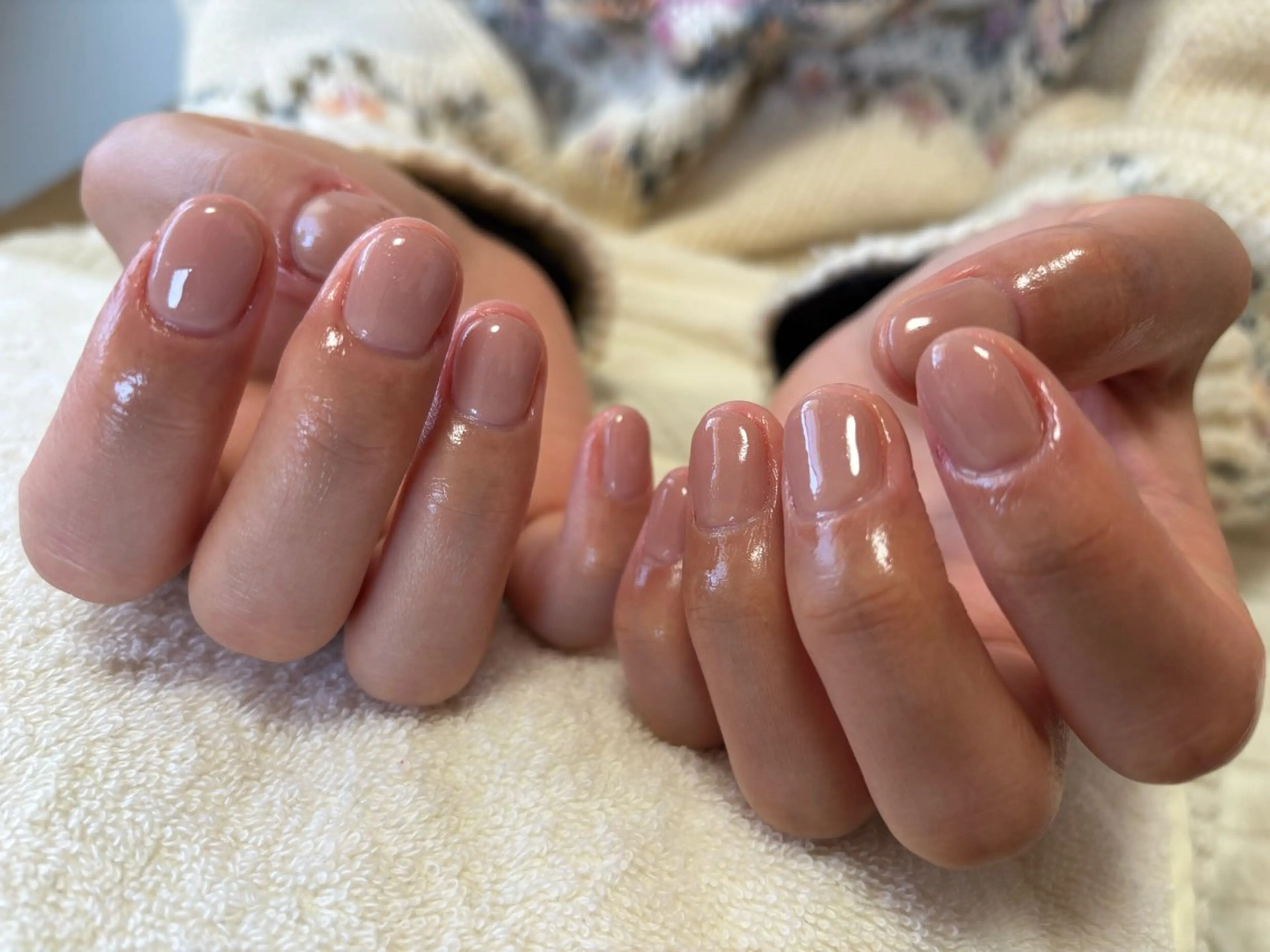 ネイル オフィスネイル ワンカラーネイル シンプルネイル ハンドネイル ハンドケア tamu nail 　金町のネイルデザイン