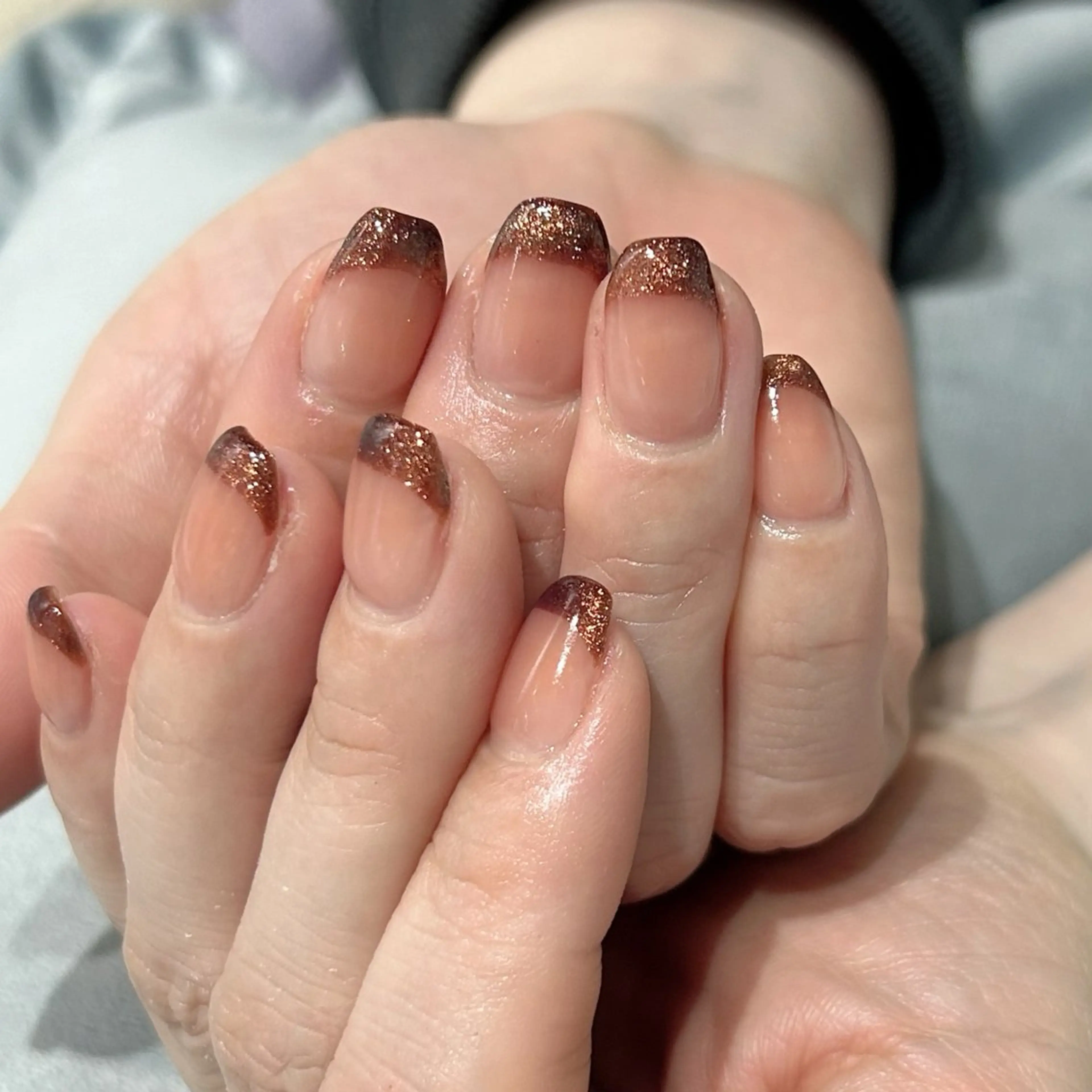 ネイル チークネイル フレンチネイル マグネットネイル マグネットフレンチ はあとねいる筑紫口店 Hitomiのネイルデザイン