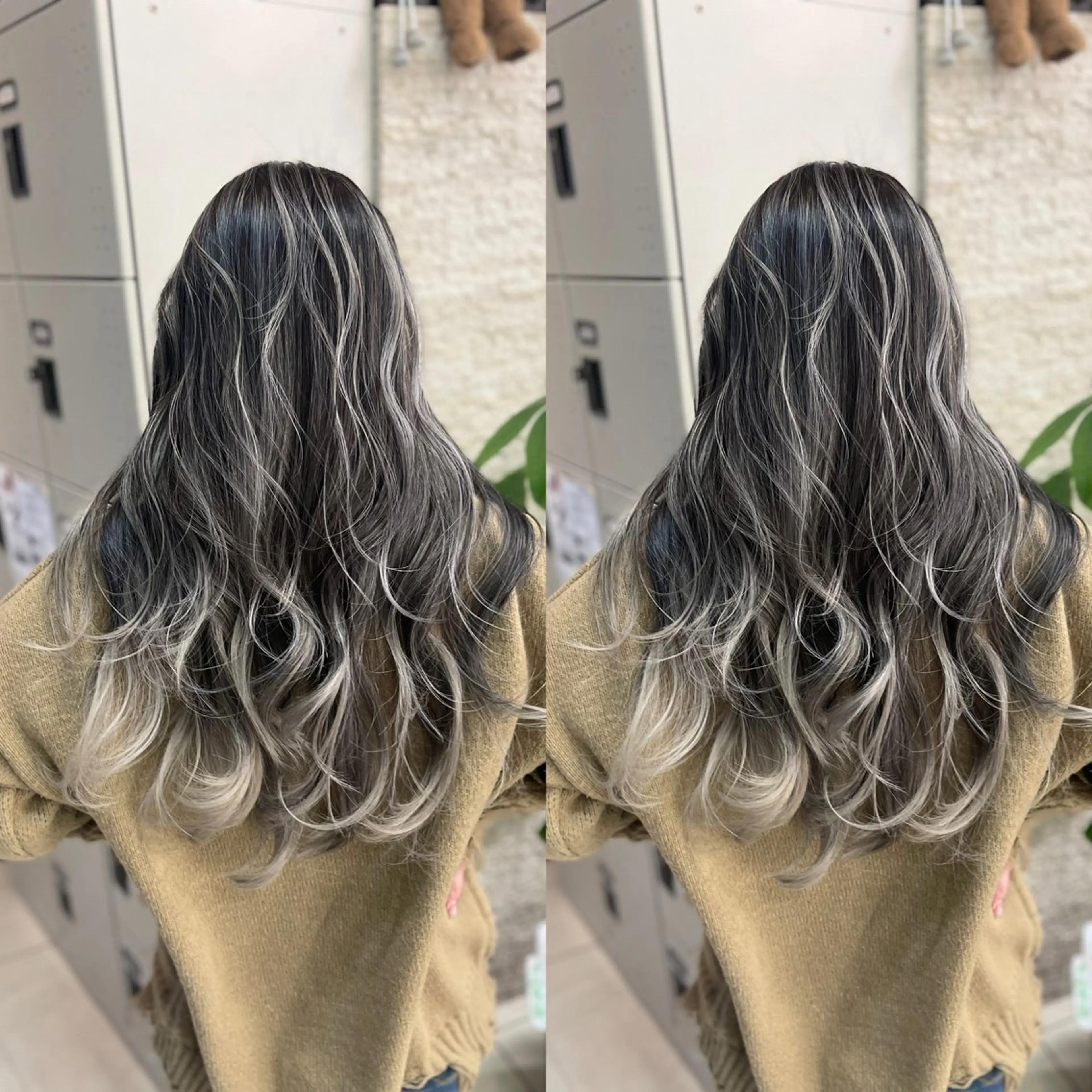 セミロング カット ヘアカラー トリートメント Y Uのヘアスタイル