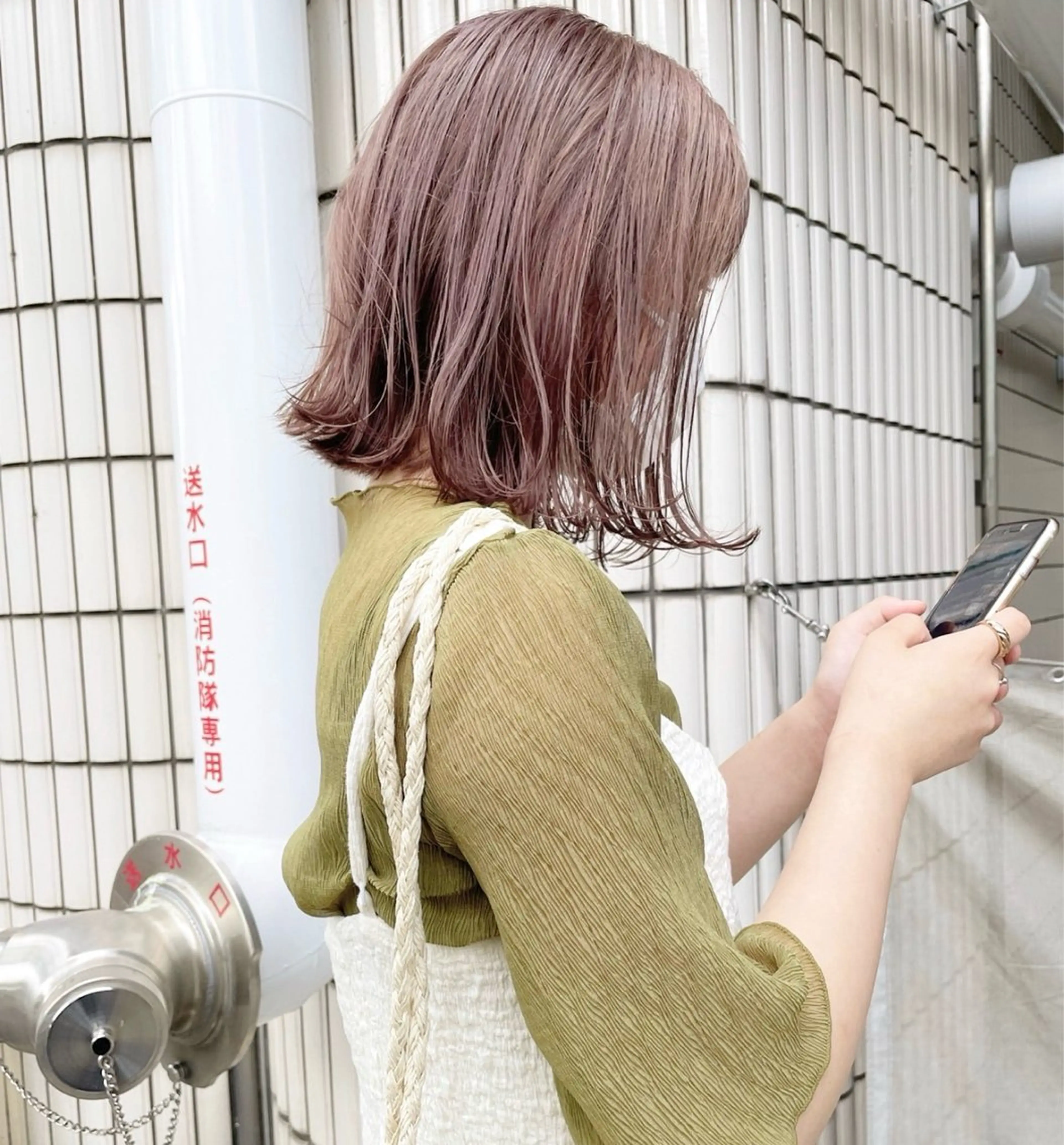 ミディアム カラー ヘアカラー カットモデル/ ハイトーン/ゆうあのヘアスタイル