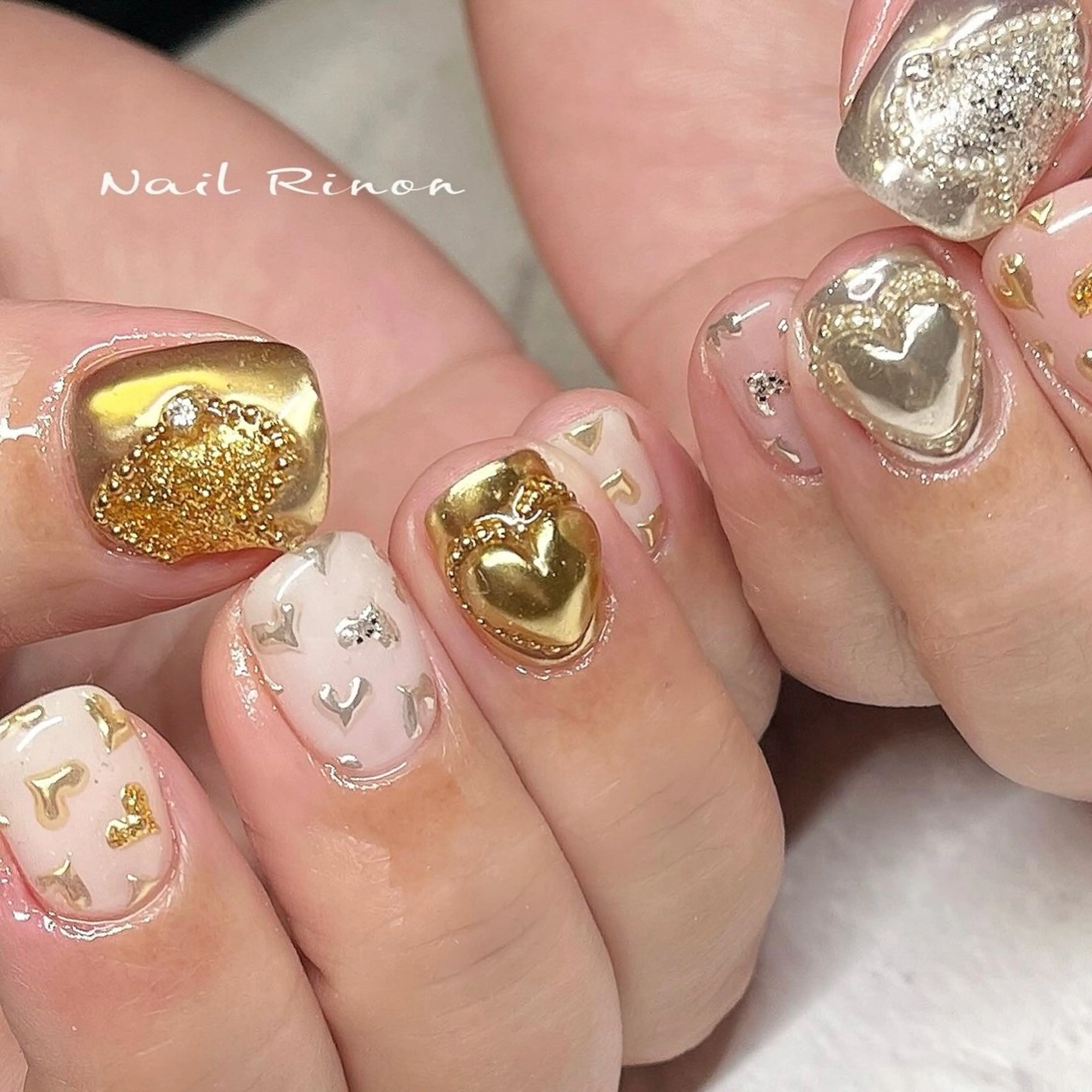 ネイル バレンタイン ハンドネイル Nail Rinonのネイルデザイン