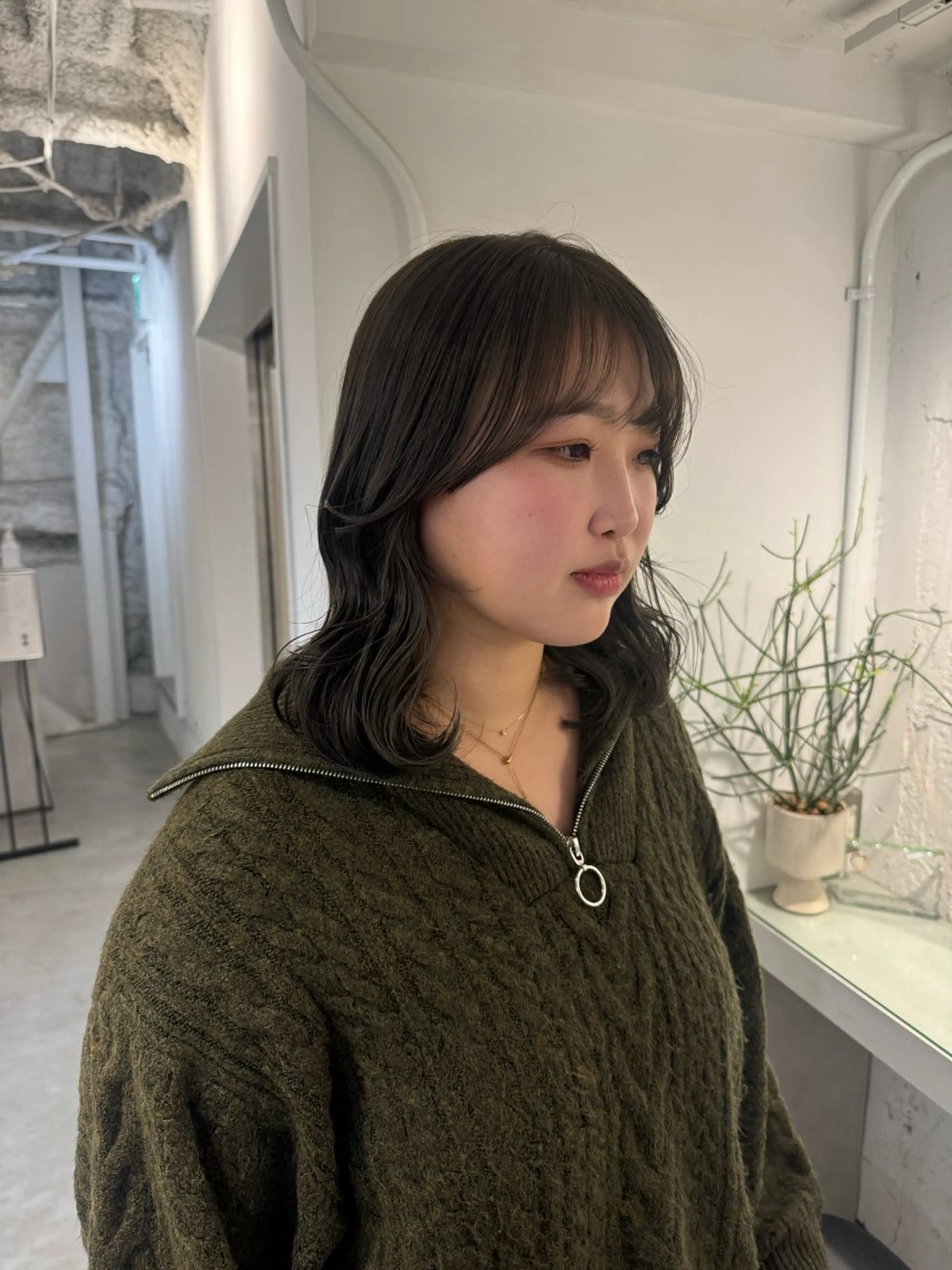 セミロング カット ヘアセット 顔周りcut・ご相談 ＝新宿しずく🇰🇷のヘアスタイル