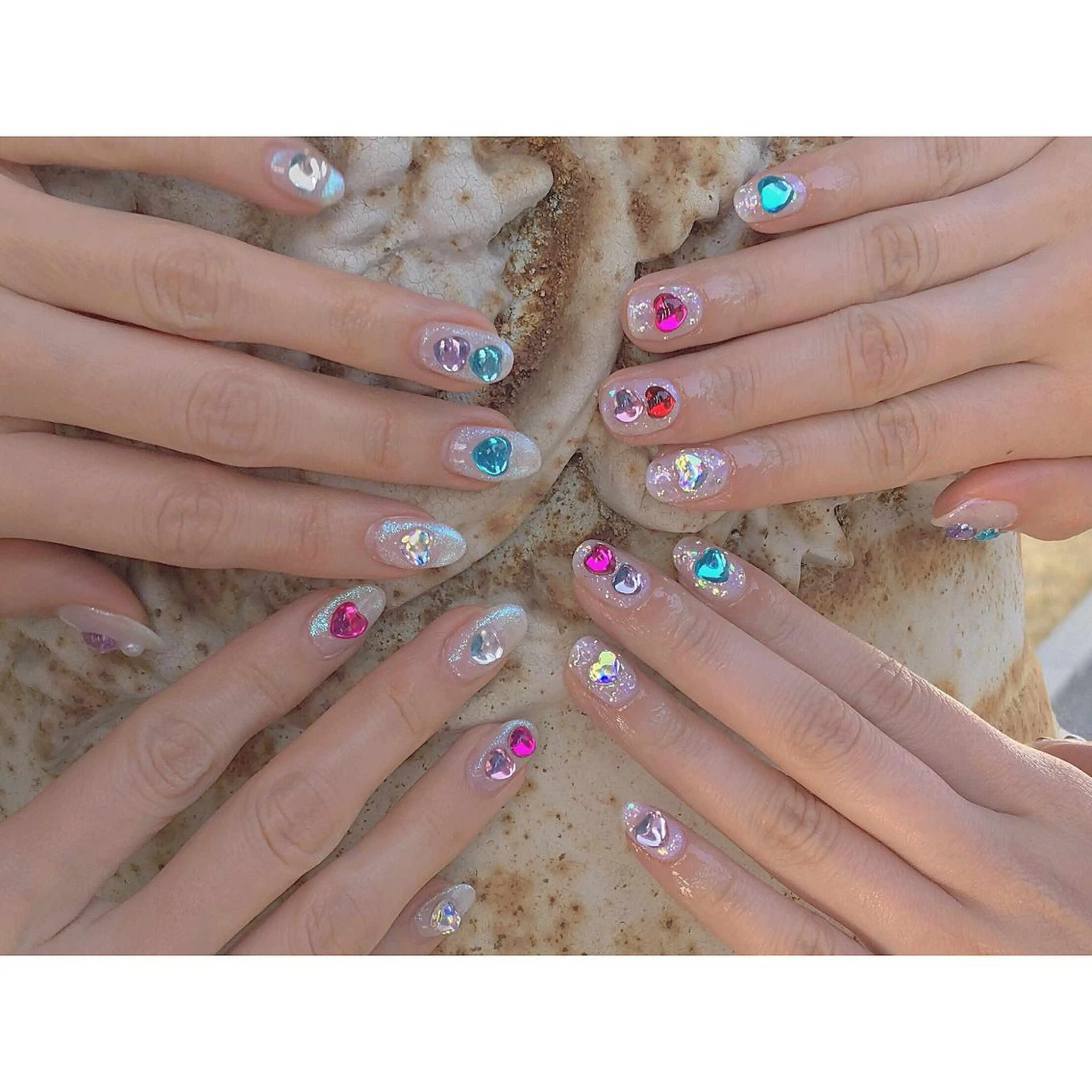 ネイル ハート おそろいネイル NUI所属・asa 【nui】のその他イメージ