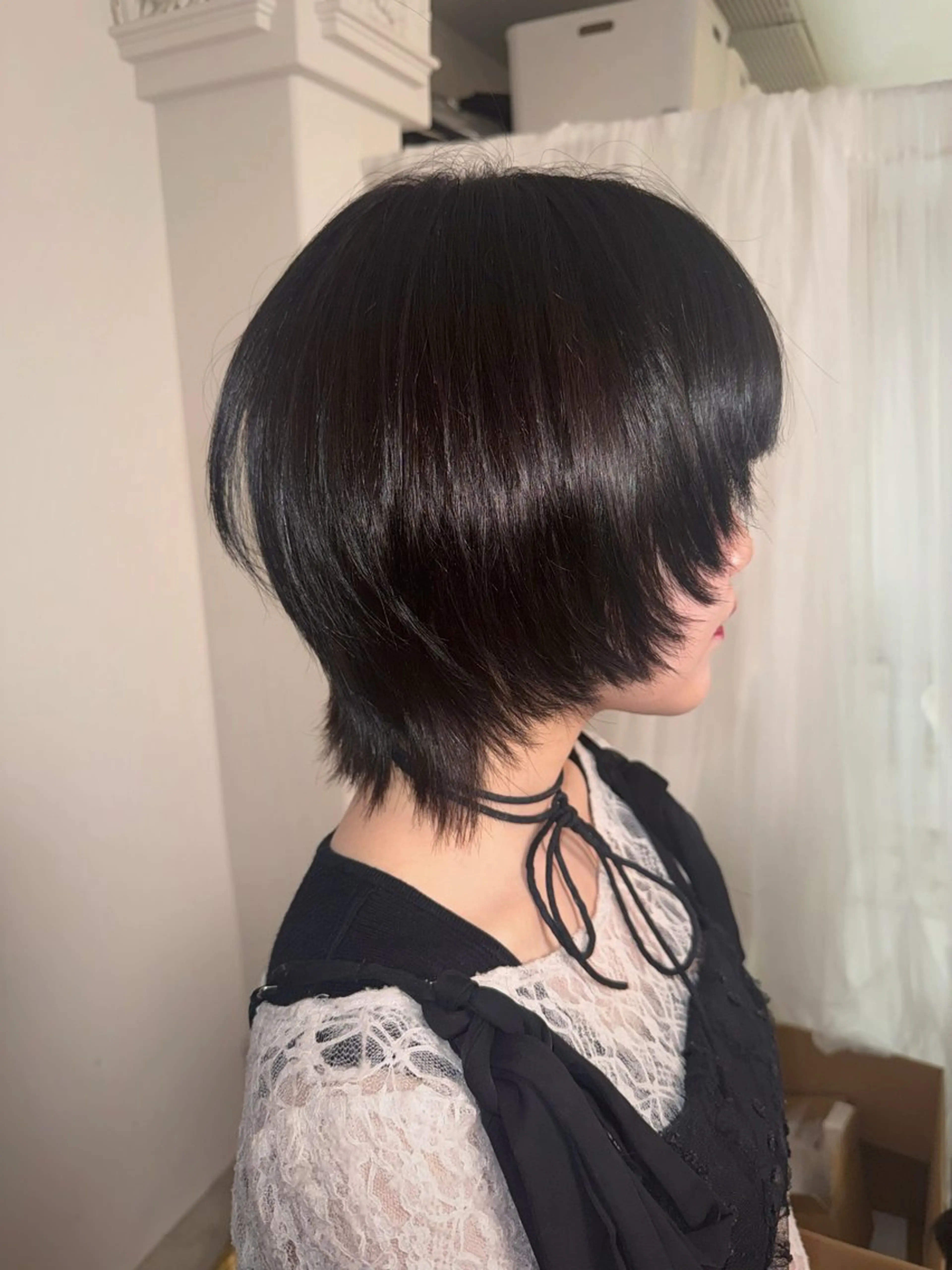 ショート カット トリートメント ヘッドスパ ヘアセット HARUNA/原宿/ デザイン/カットのヘアスタイル