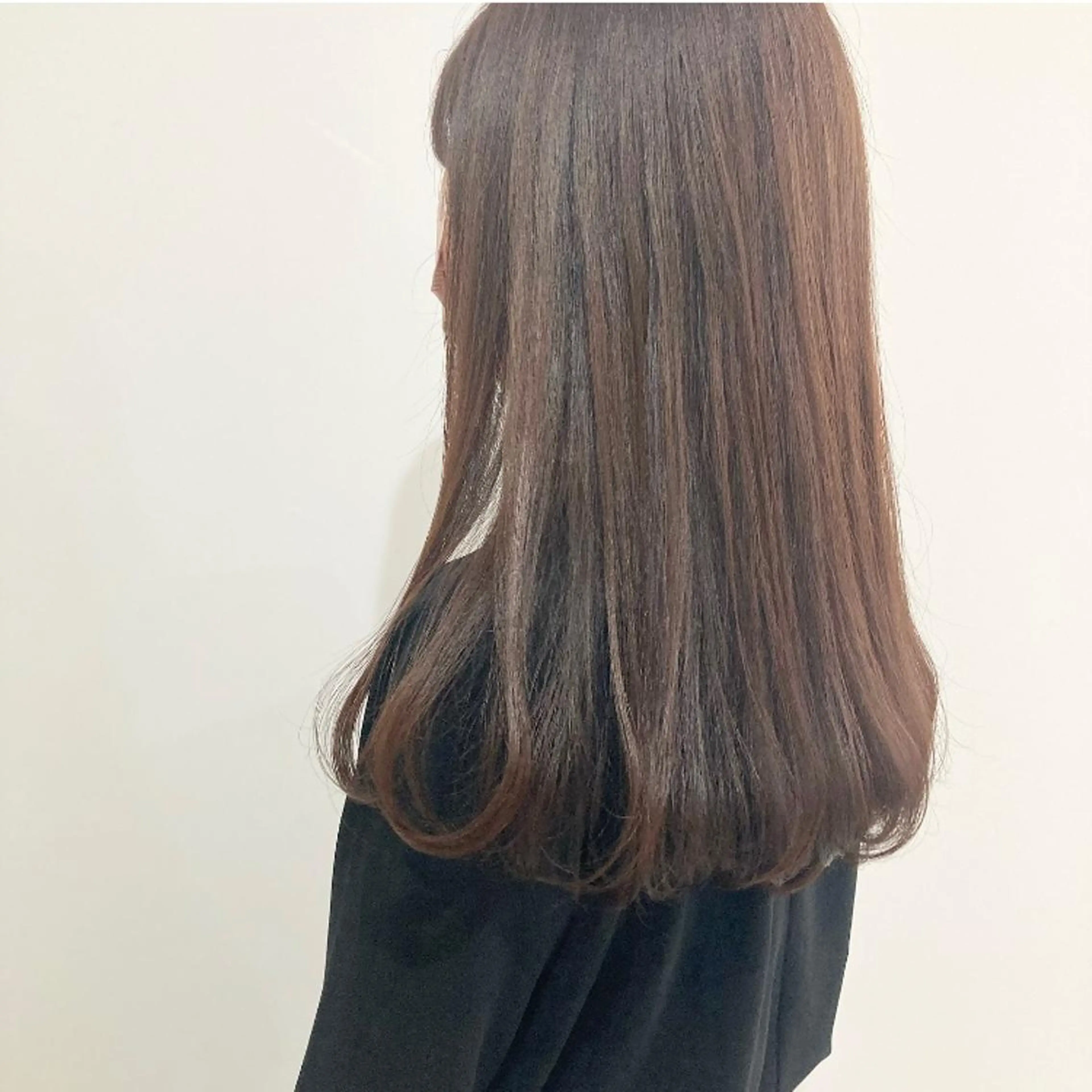 セミロング カラー アイブロウ ブラウンカラー ピンクカラー ピンクブラウン お洒落パーマ/ 艶カラー/michiのヘアスタイル