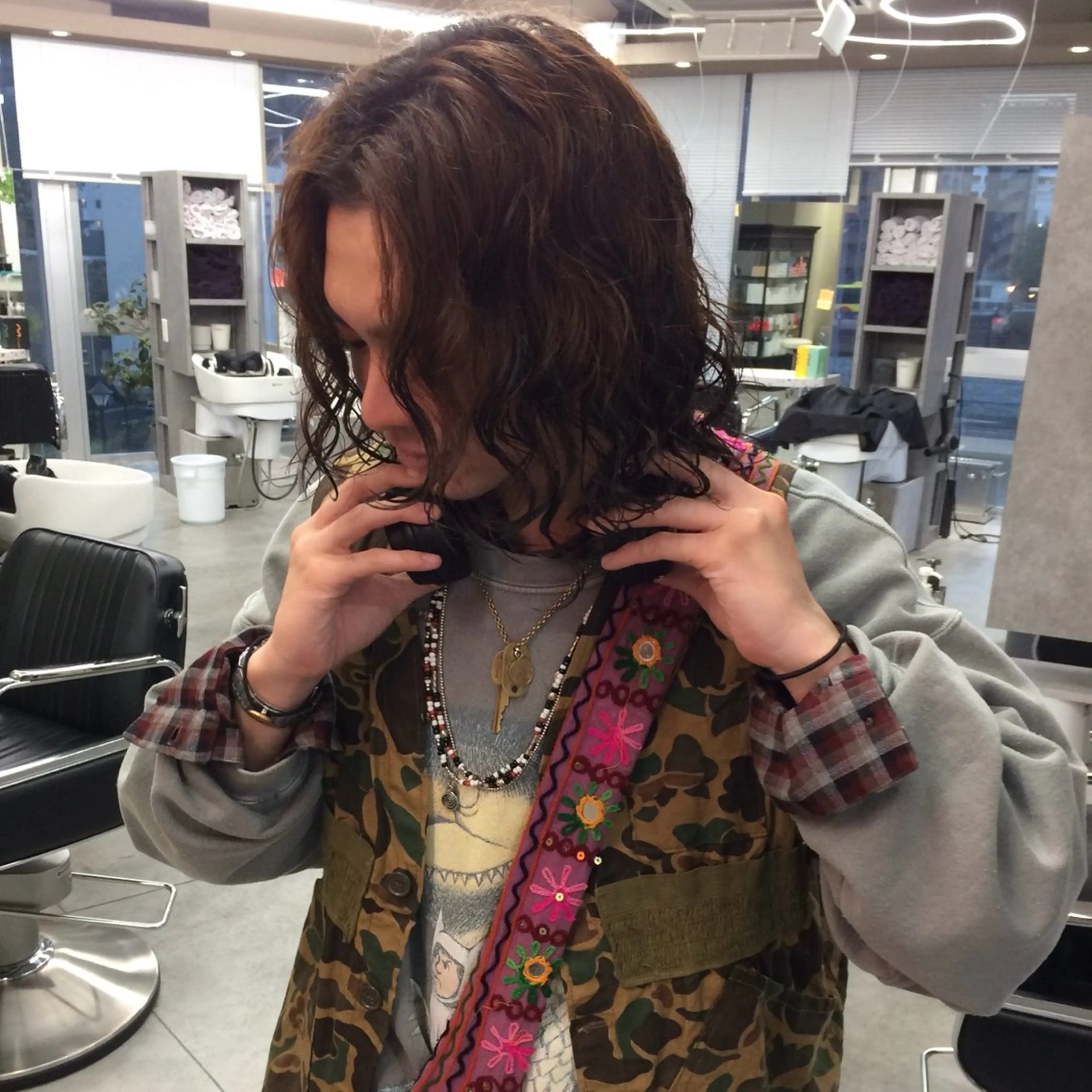 パーマ メンズ メンズパーマ ボブ カット パーマ 杏 華のヘアスタイル