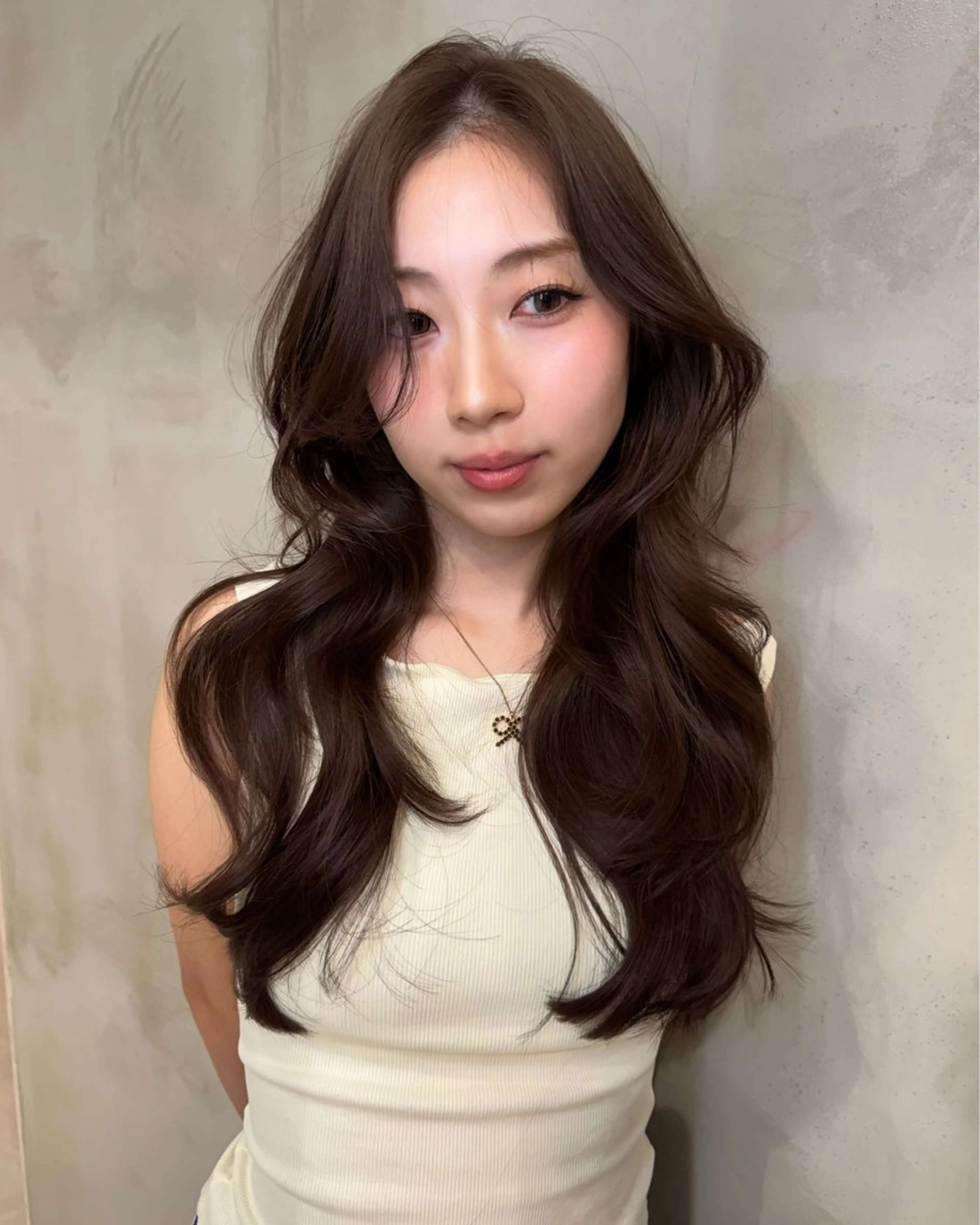 セミロング カラー 艶カラー♡クール トレンドヘア♡アユミのヘアスタイル
