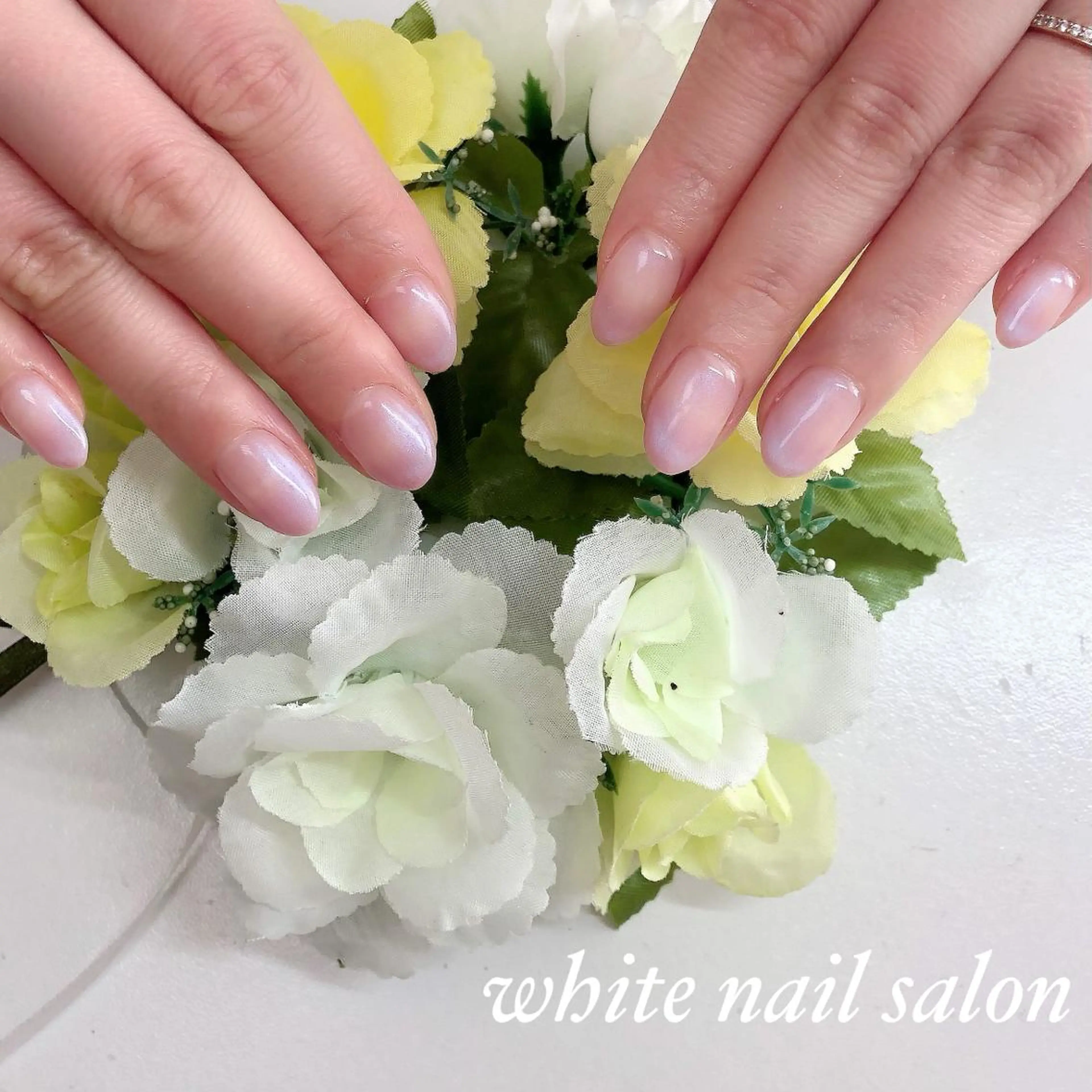ネイル アートネイル フレンチネイル ジェルネイル ハードジェル 持ち込み ハンドネイル white nail salonのネイルデザイン