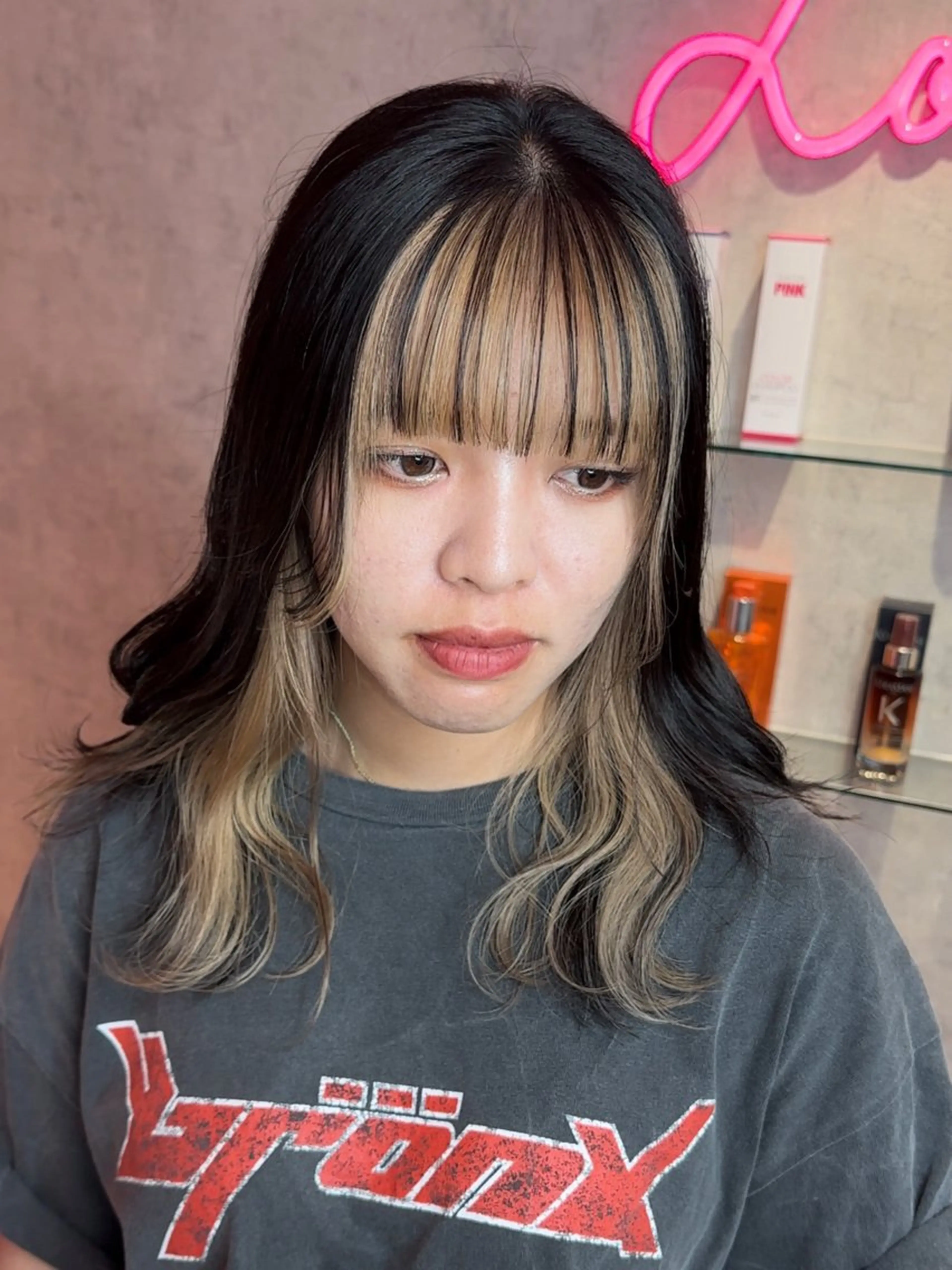 ミディアム カラー 韓国ヘア/艶カラー /田中悠佑のヘアスタイル