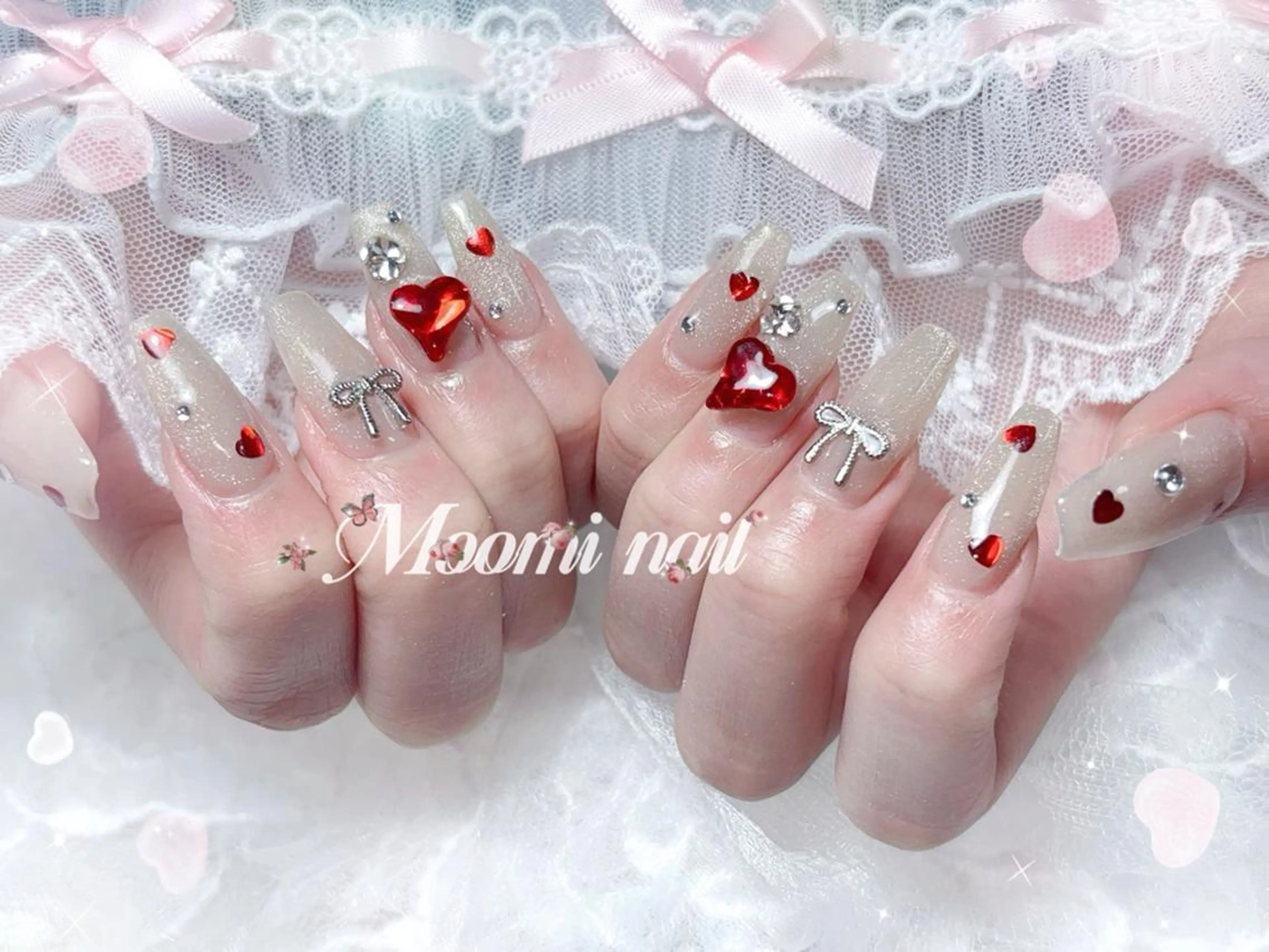 ネイル アートネイル 成人式 長さ出し フットネイル フレンチネイル ハンドネイル moomi nail スカルプ専門のネイルデザイン