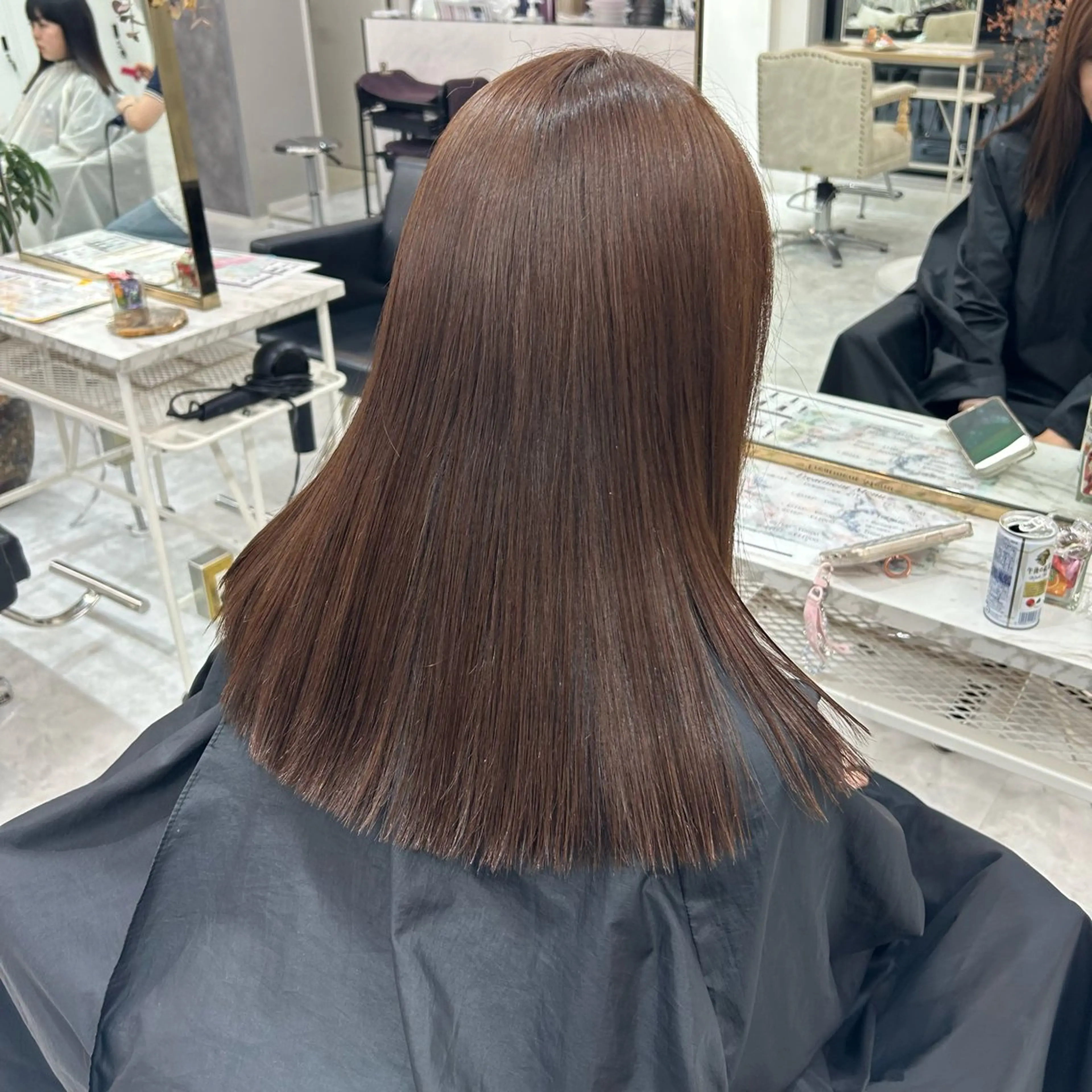 セミロング カラー 🥀YUIHA🥀 テザインカラー♥のヘアスタイル