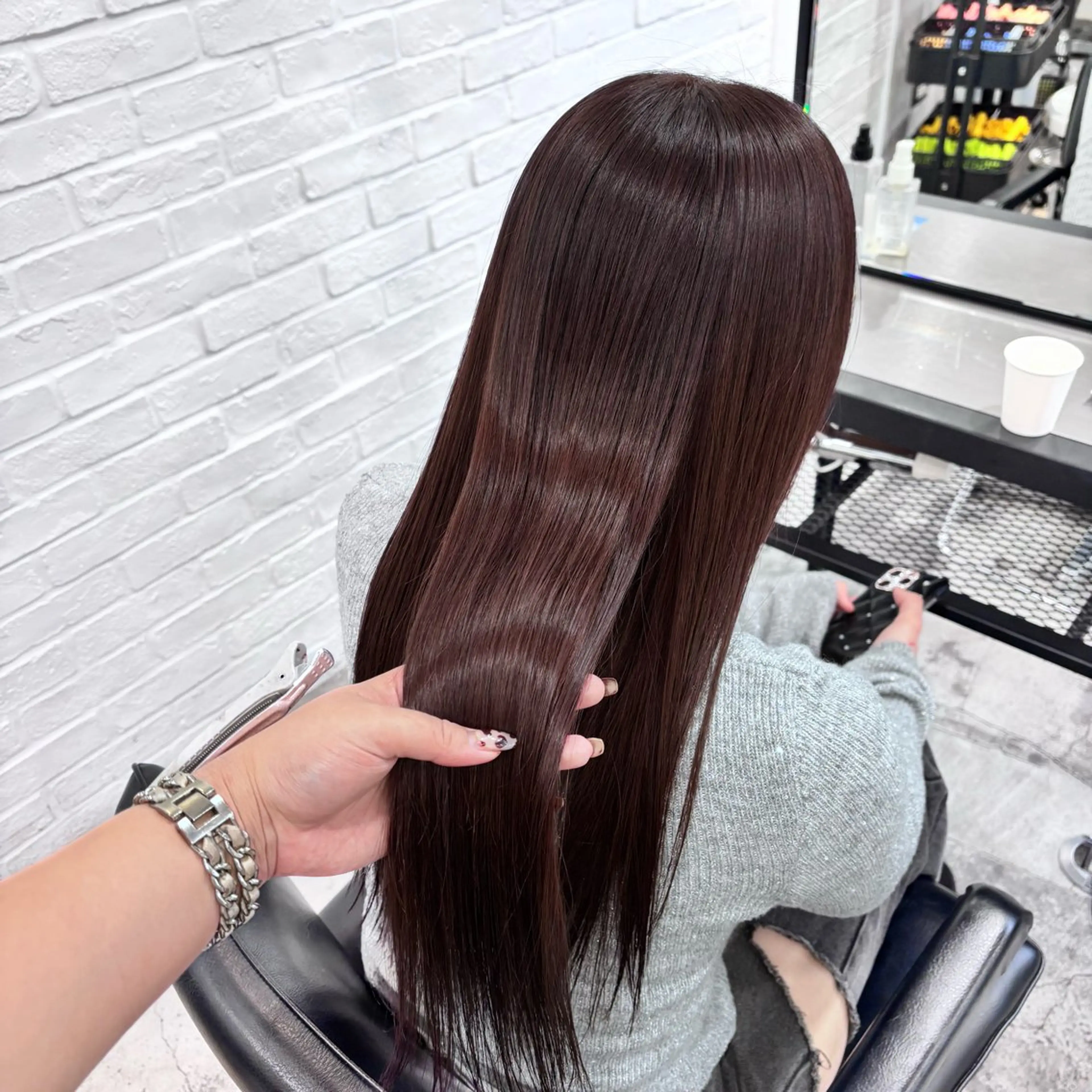 ロング カラー ヘアアレンジ ヘアカラー トリートメント 🎀モテ暖色× エクステ🎀あかりのヘアスタイル