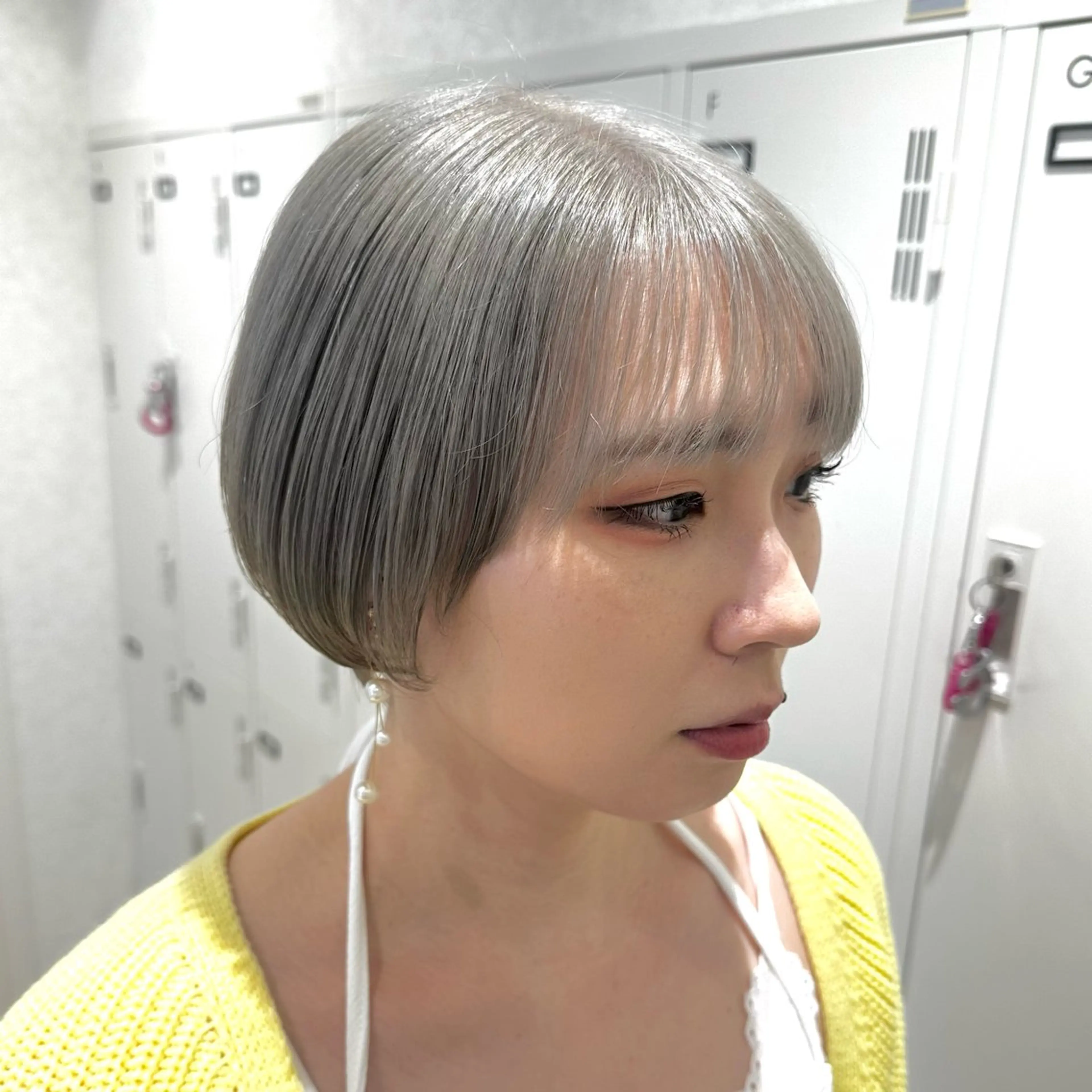 ショート カラー ベージュカラー ブリーチ ケアブリーチ ダブルカラー ハイトーンカラー ヘアカラー ブリーチ職人/ダブル カラー/ベージュのヘアスタイル