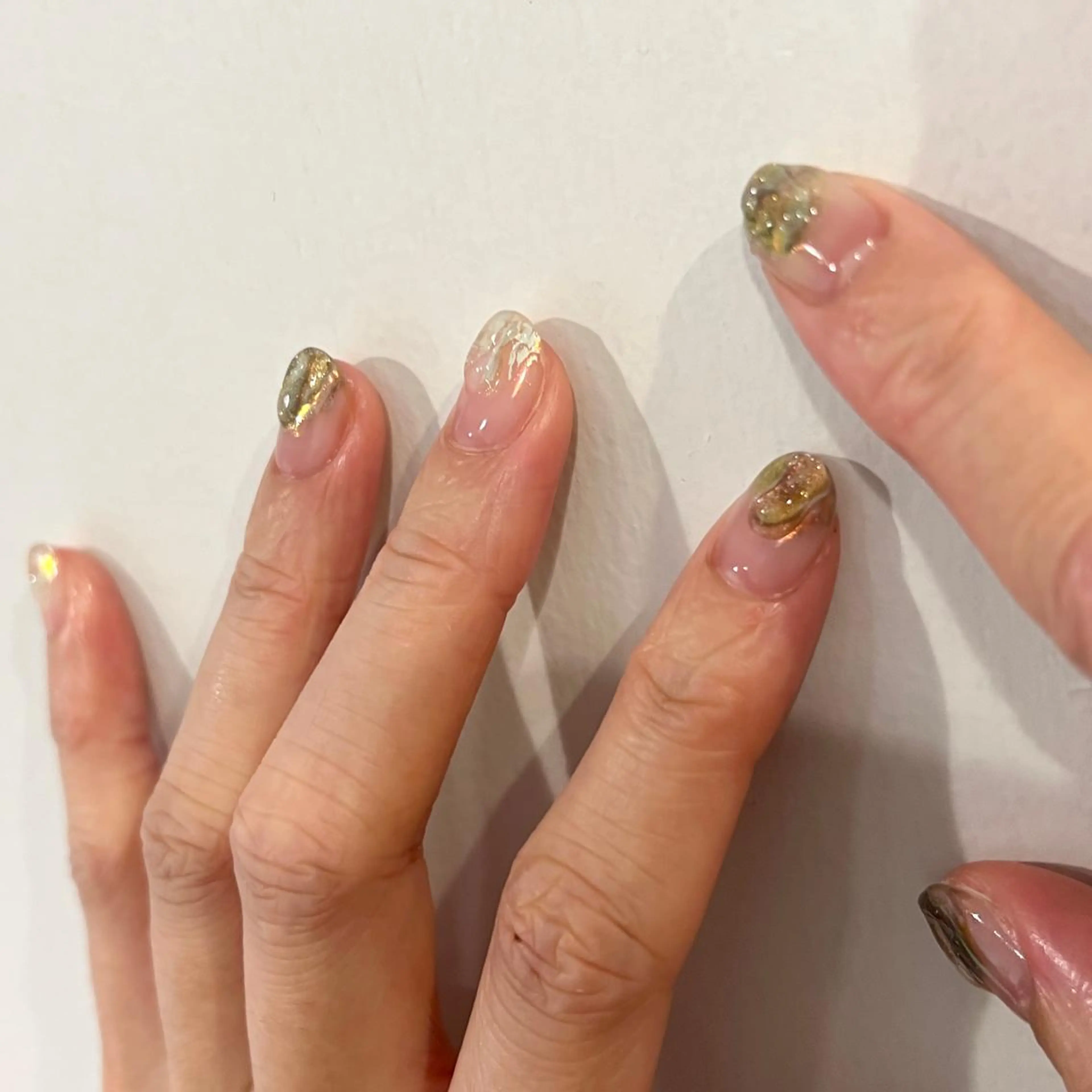 ネイル クリアネイル 韓国ネイル ミラーネイル 持ち込み ニュアンスネイル ハンドネイル REHTOF ｜朝7時Open☀️のネイルデザイン