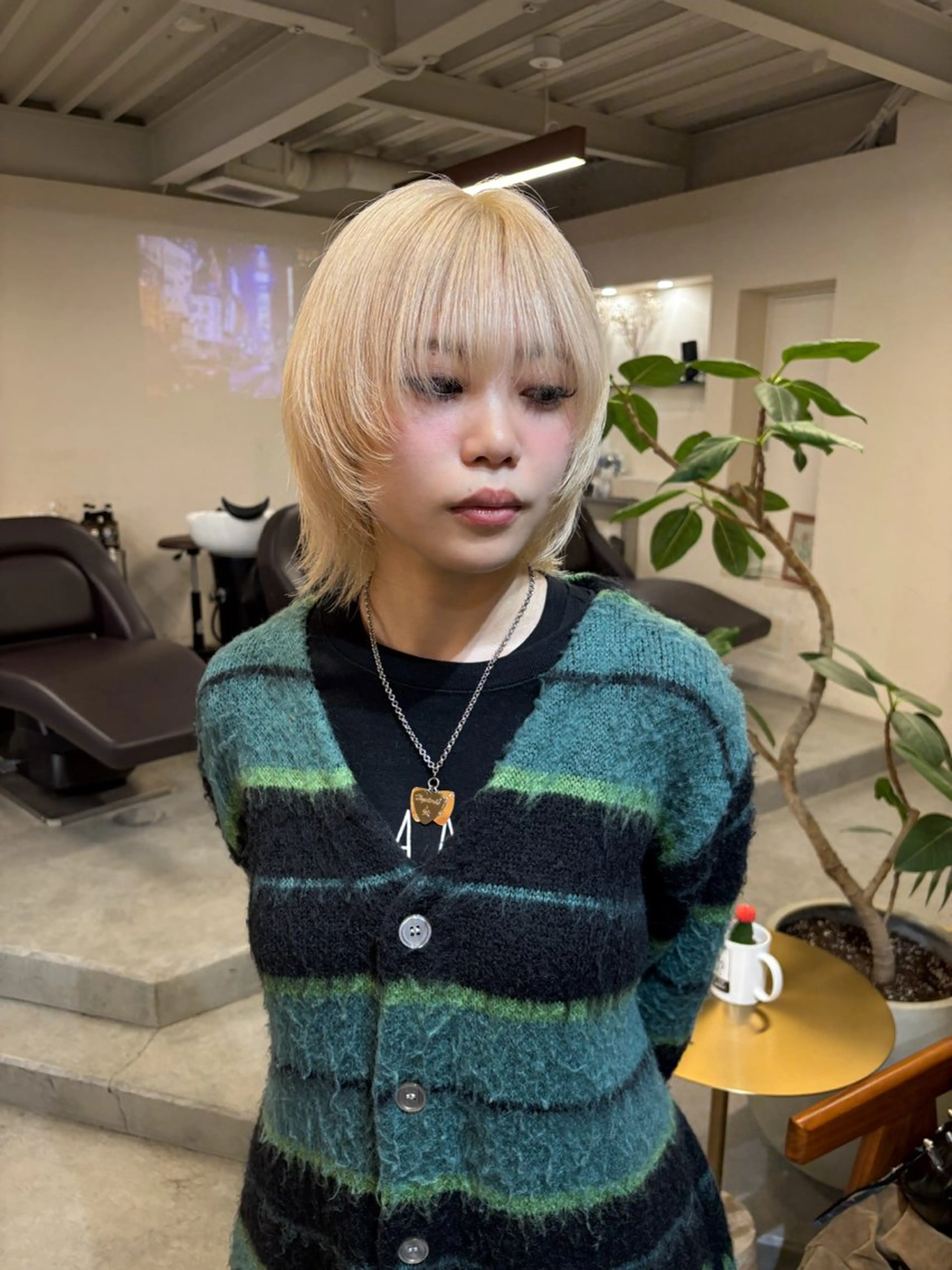 ミディアム 韓国風ヘア ウルフカット カット ヘアカラー トリートメント ヘアセット Masena所属・💎韓国風レイヤー /ボブ💎Namiのヘアスタイル