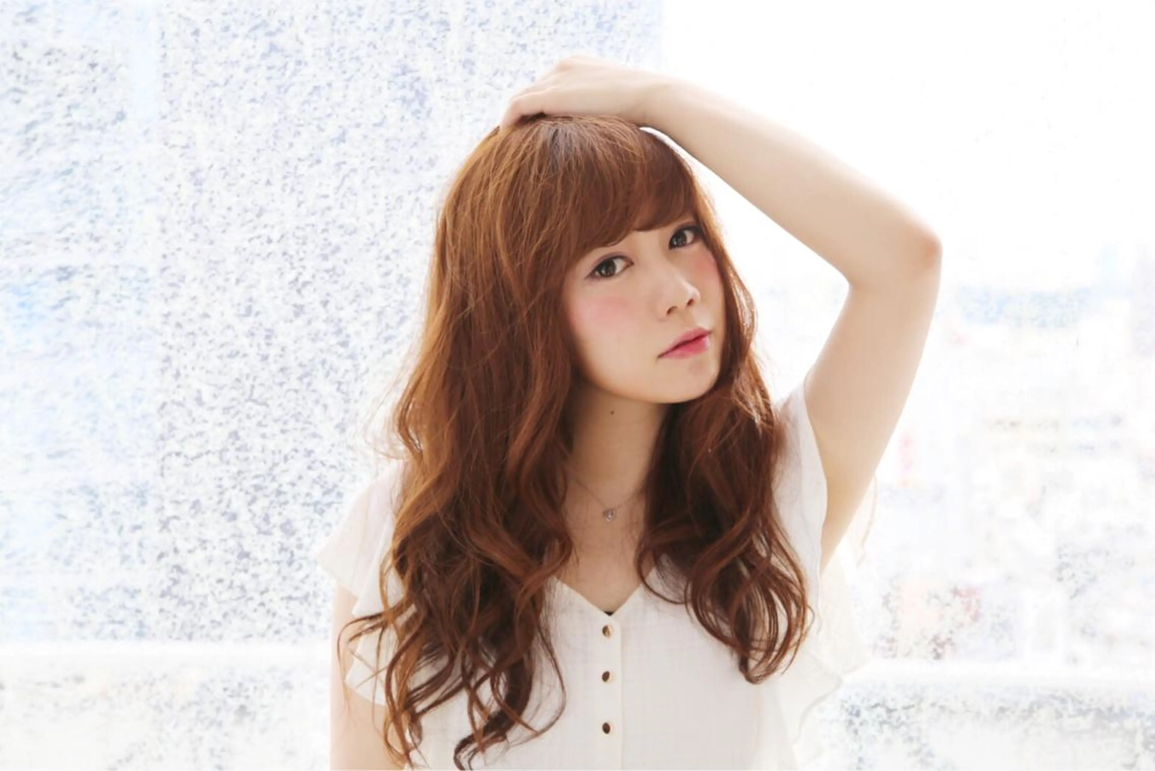 ミディアム セミロング ロング カラー ヘアアレンジ イルミナカラー Re:ta KANZOのヘアスタイル