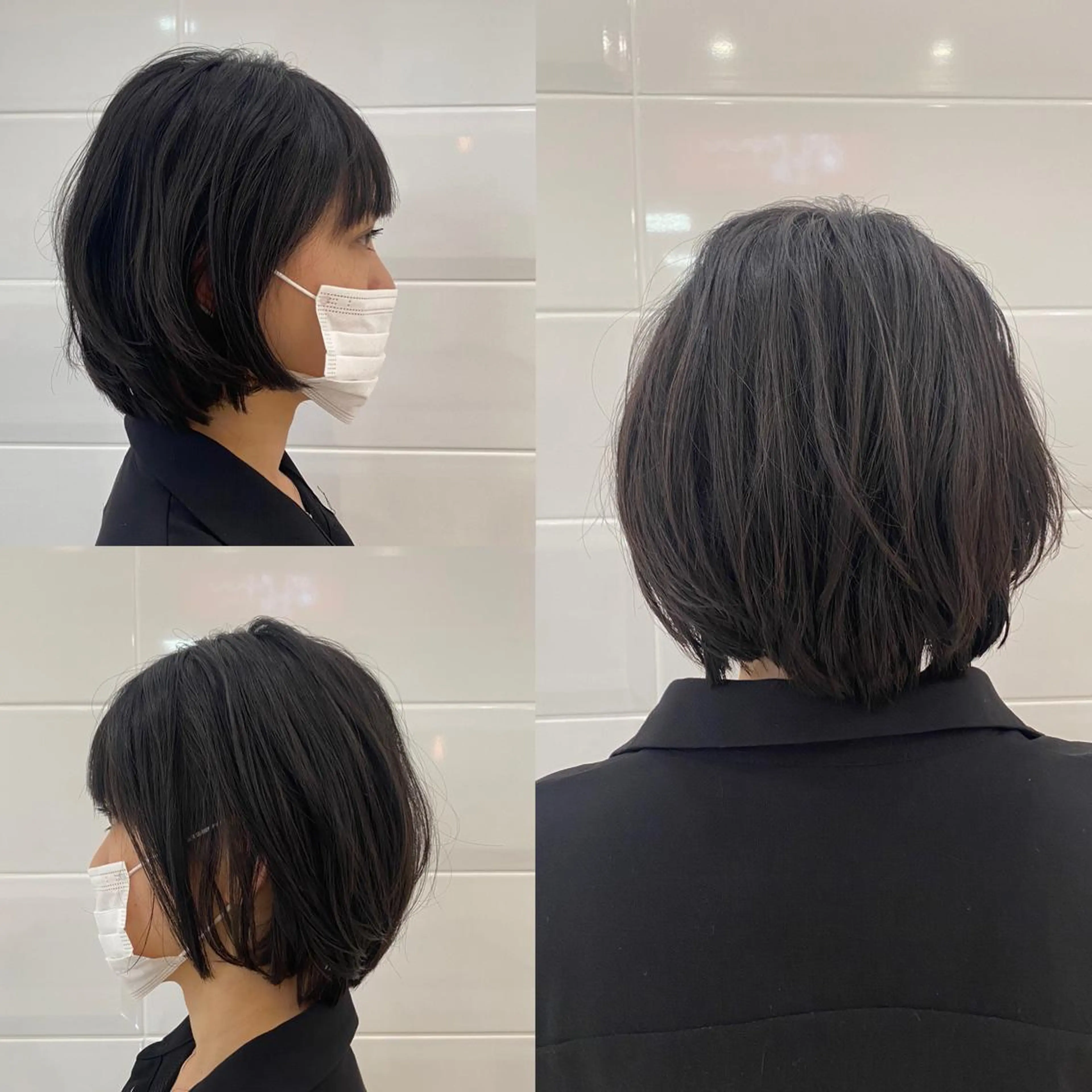 ショート ボブ 顔周りカット 竹内 美貴のヘアスタイル