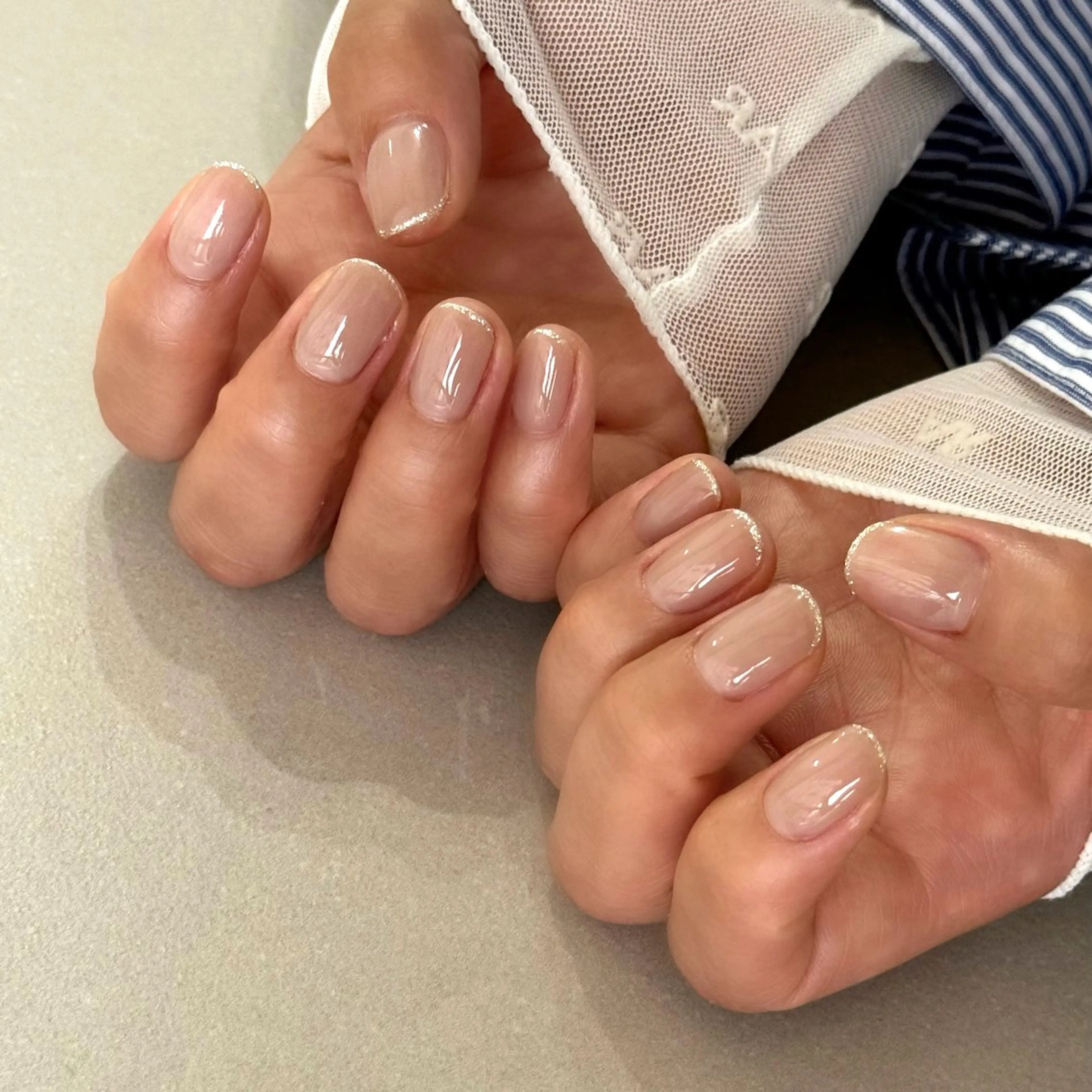 ネイル ラメ(グリッター) オフィスネイル ハンドネイル HARUKA ネイリスト福岡/薬院のネイルデザイン