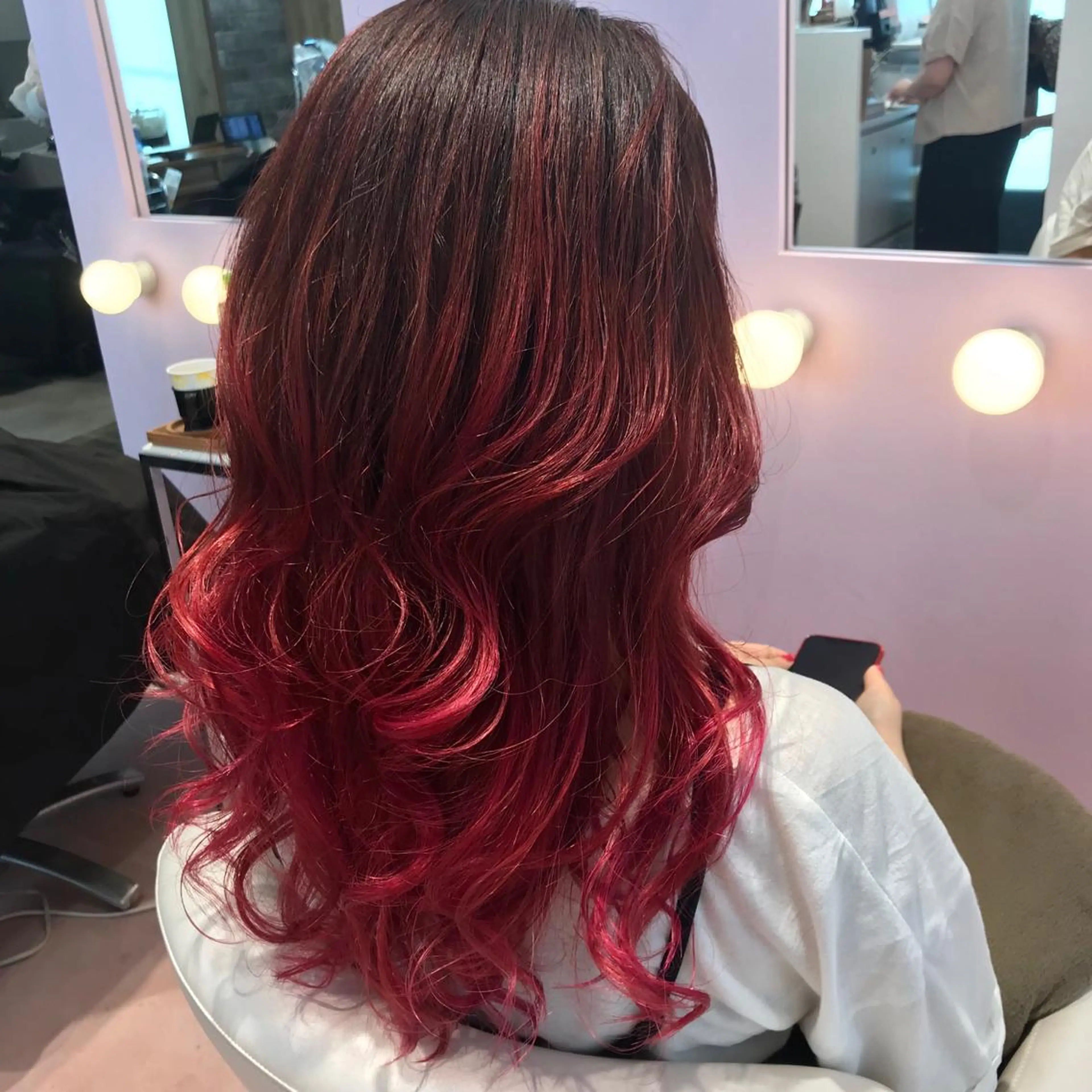 セミロング レイヤーカット カット ヘアカラー トリートメント 所渉/韓国レイヤー /ウルフカットのヘアスタイル