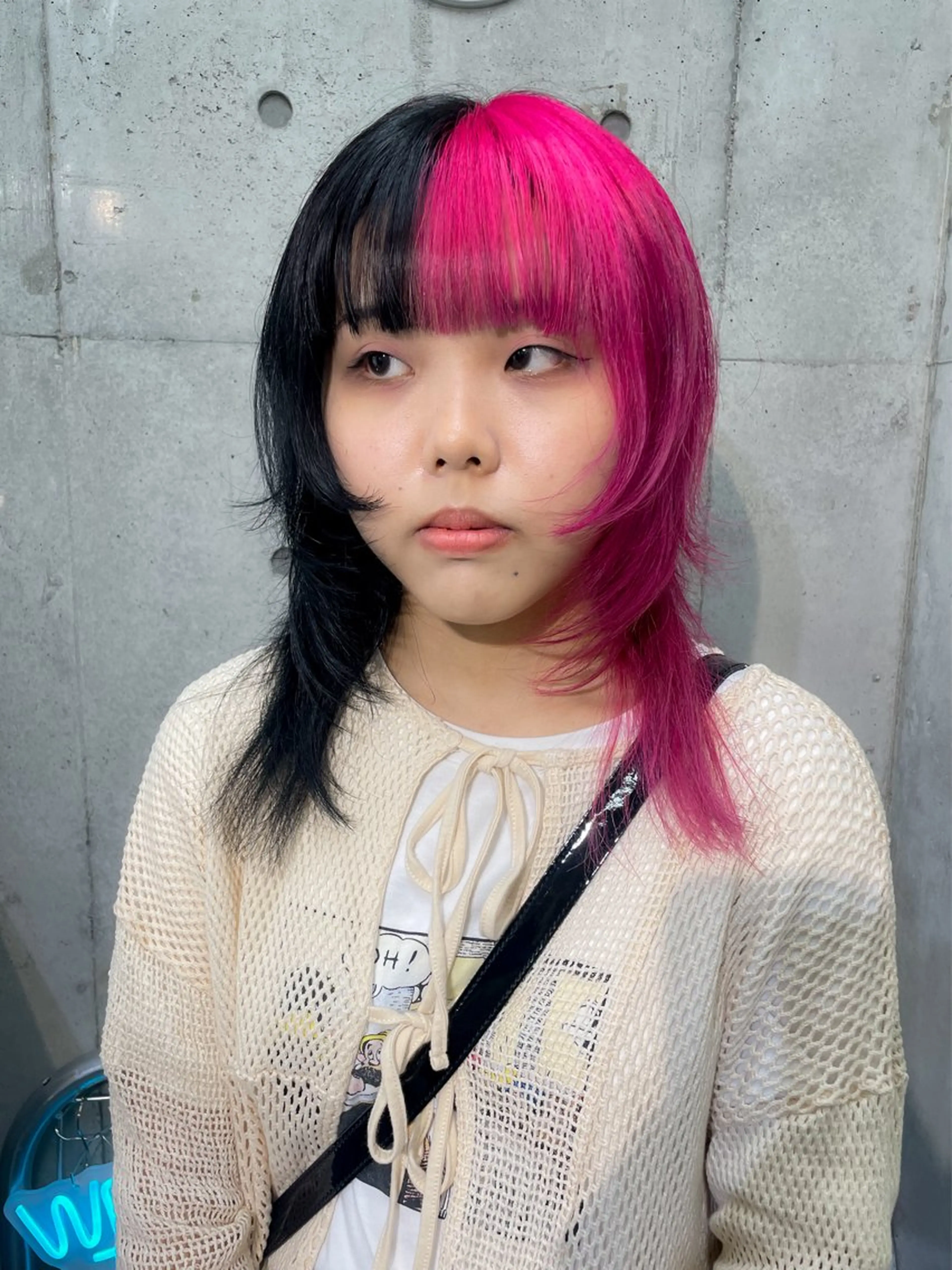 ミディアム ヘアカラー ハイトーン/ブリーチ /ウルフ⛓️MAKIのヘアスタイル