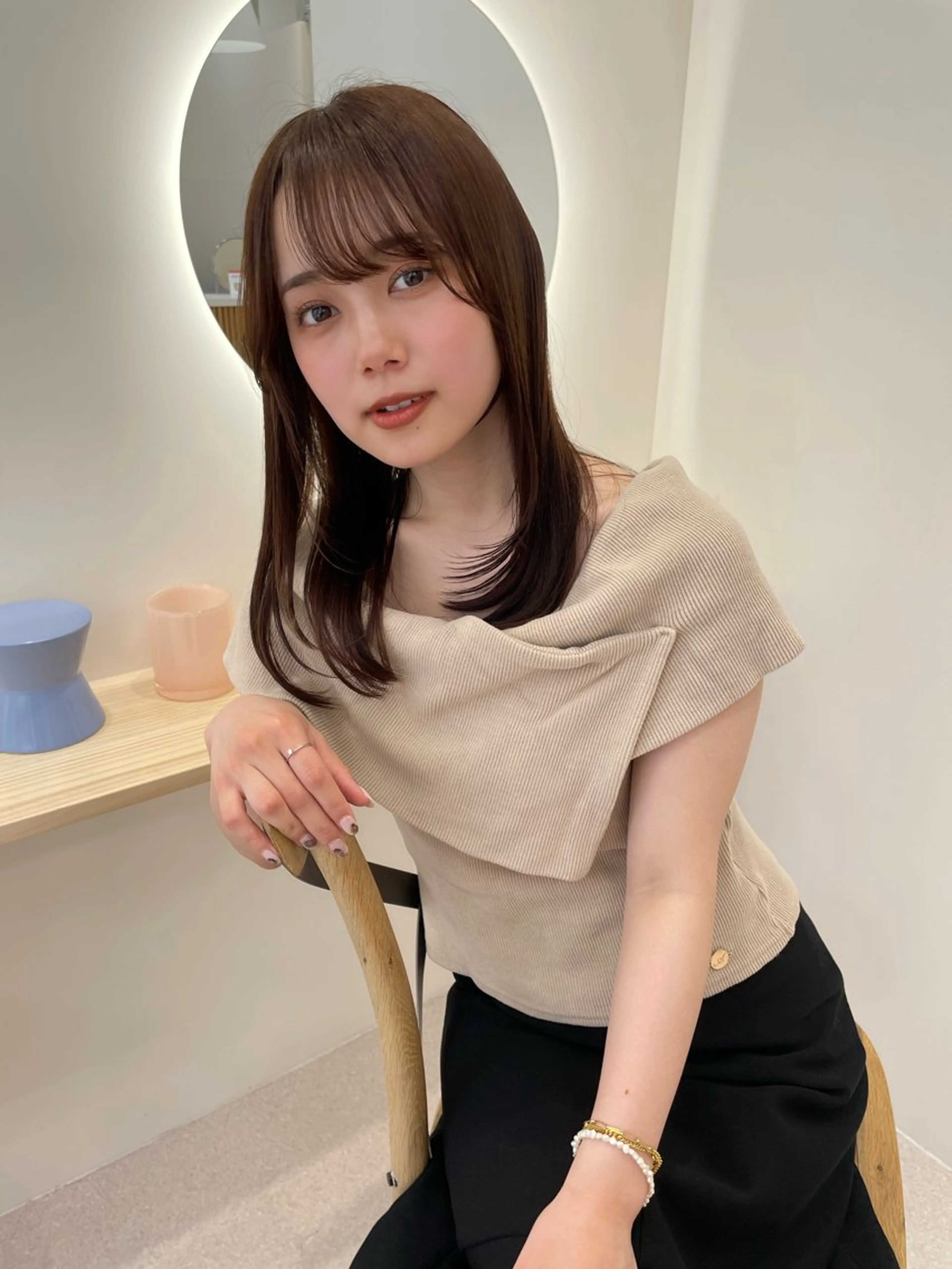 ミディアム ヘアカラー トリートメント 透明感カラー 🩰あさのヘアスタイル