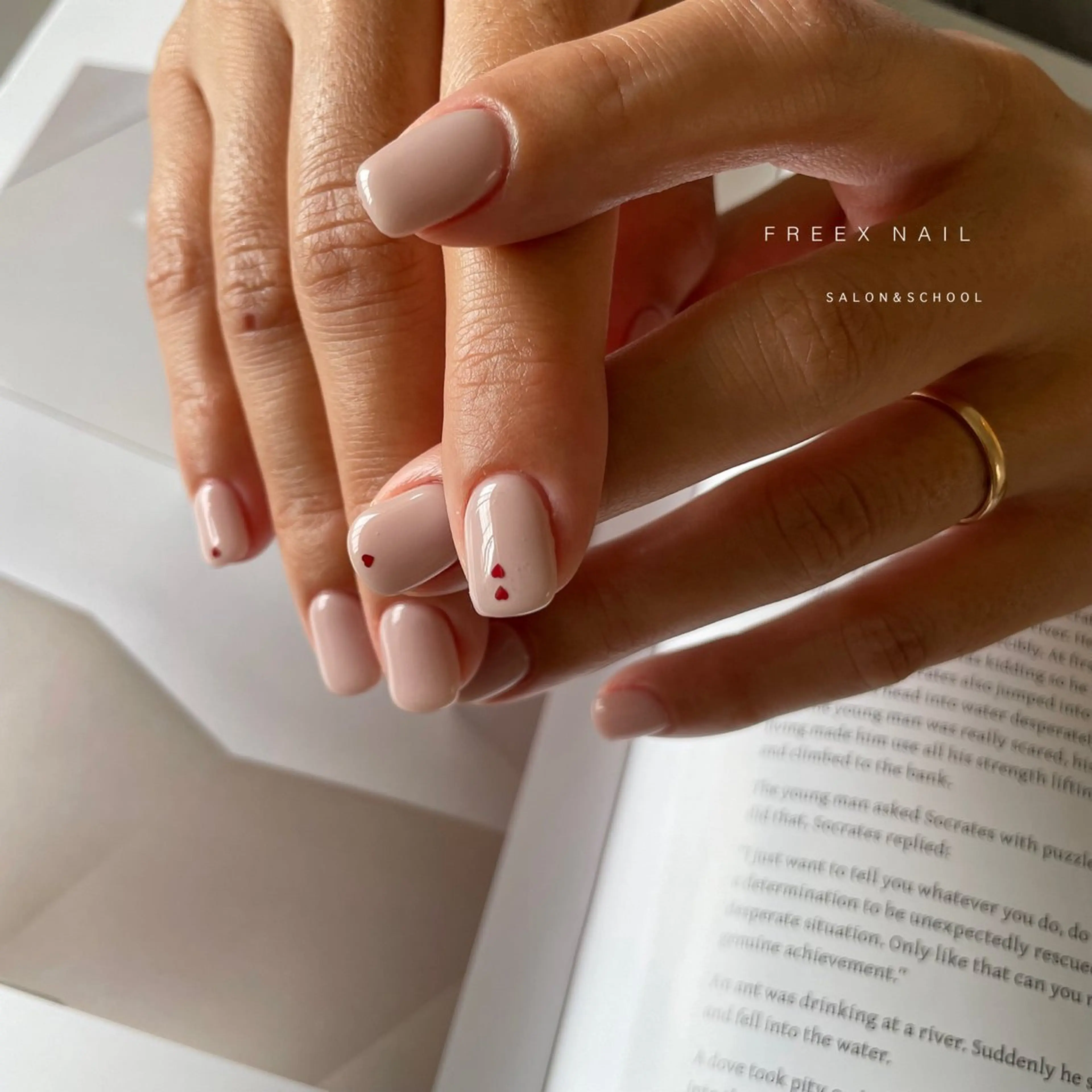 ネイル ハート ハンドネイル フットネイル Freex nail所属・freex nail /ニュアンス/個性派のネイルデザイン