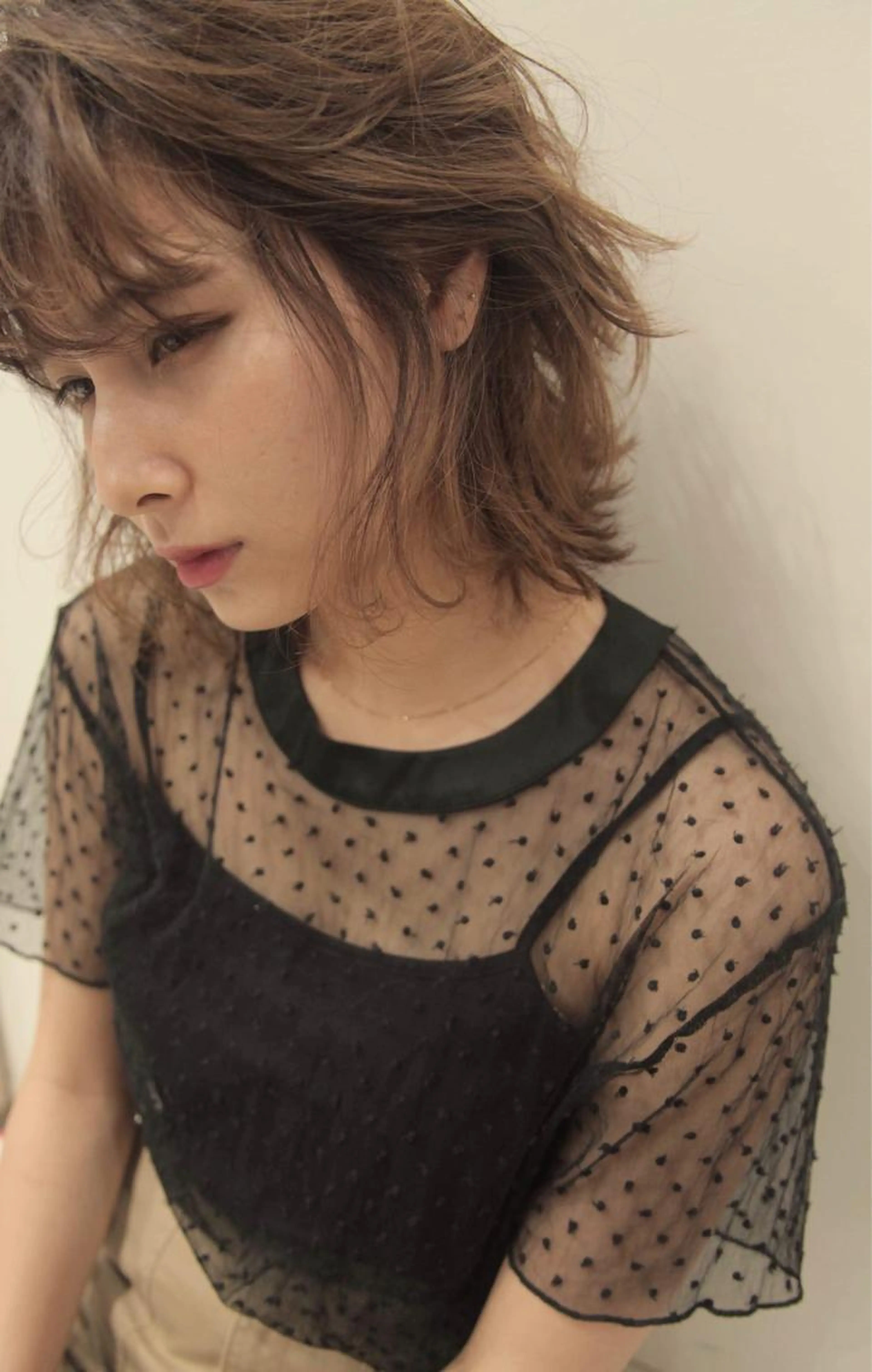 前髪カット＋おくれ毛カット＆コテ巻き仕上げの写真