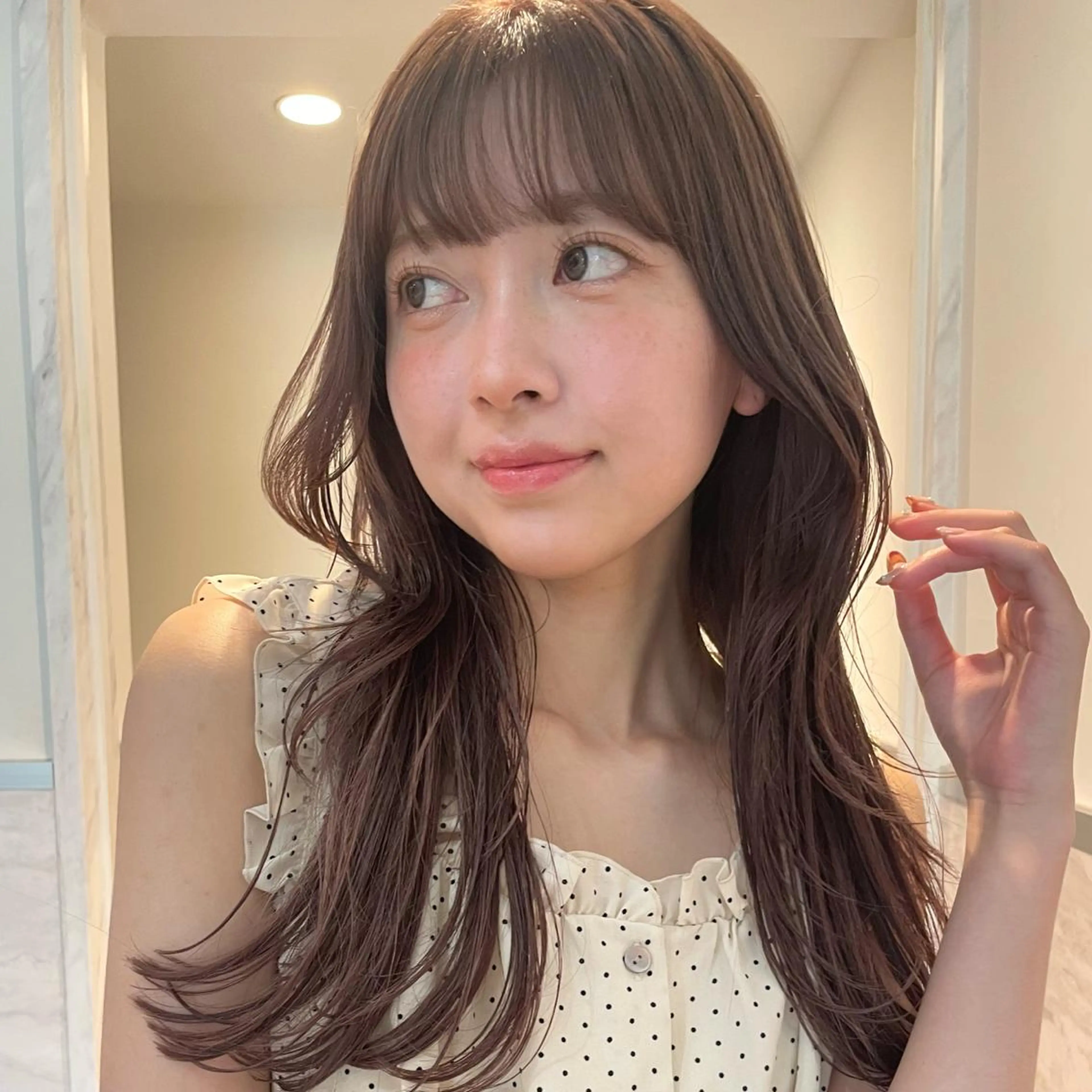 セミロング カラー 🫧透明感ヘア🫧 🧸竹花　彩希🧸のヘアスタイル