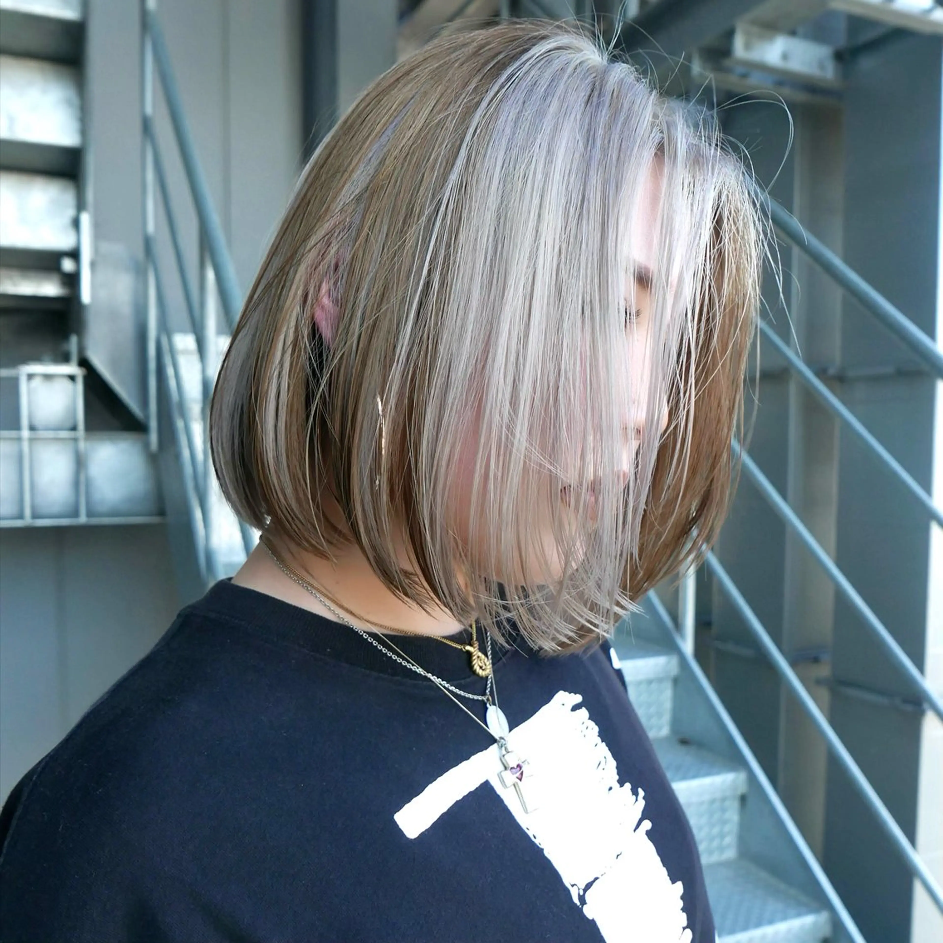 ミディアム カラー ブラウンカラー ミルクティーブラウン ボブ bloc japon所属・ﾌﾞﾚｲｽﾞ˚✧₊⁎ ﾚｲﾔｰToriのヘアスタイル