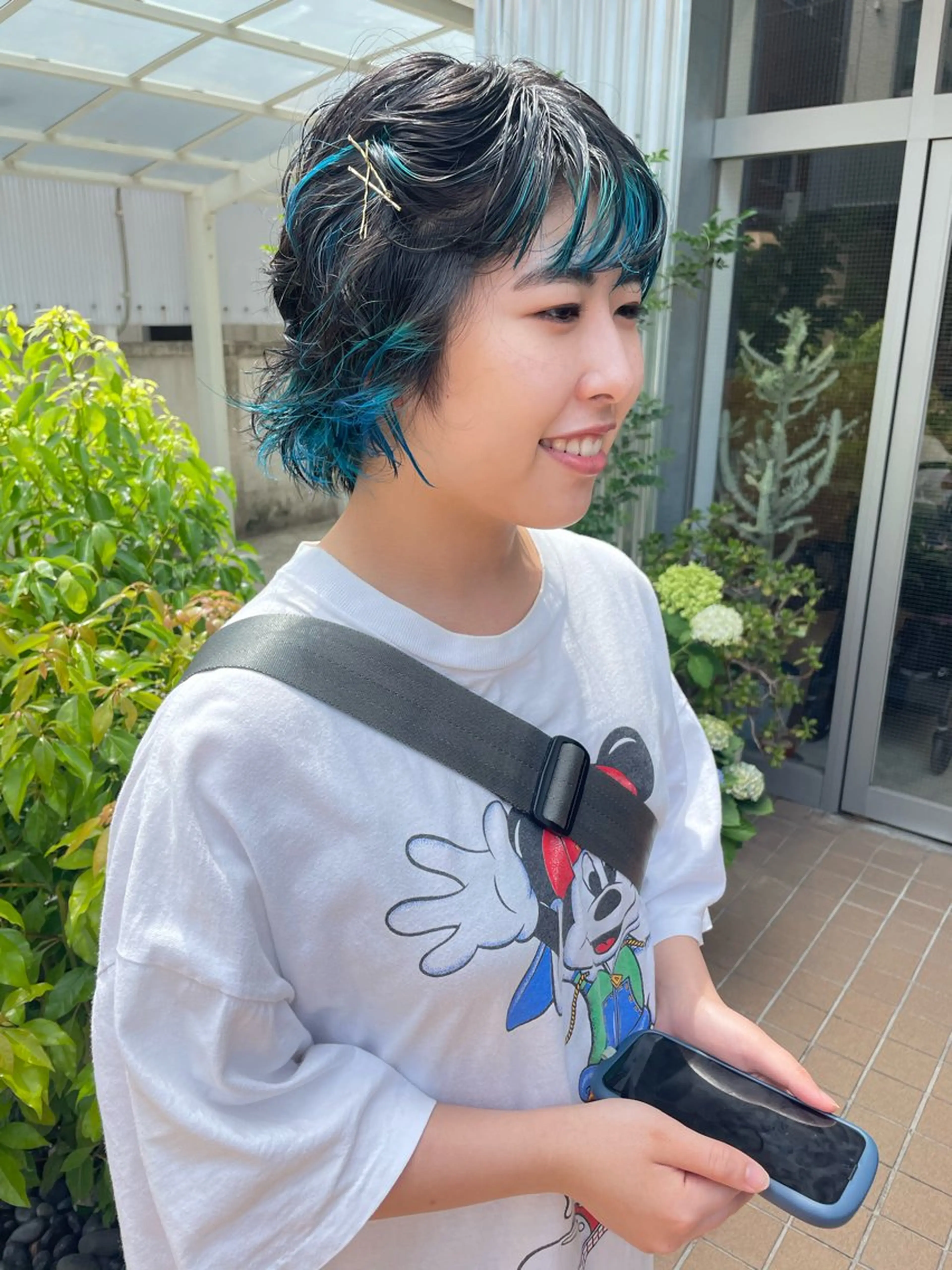 ミディアム パーマ ヘアアレンジ ニュアンスヘア chinariのヘアスタイル