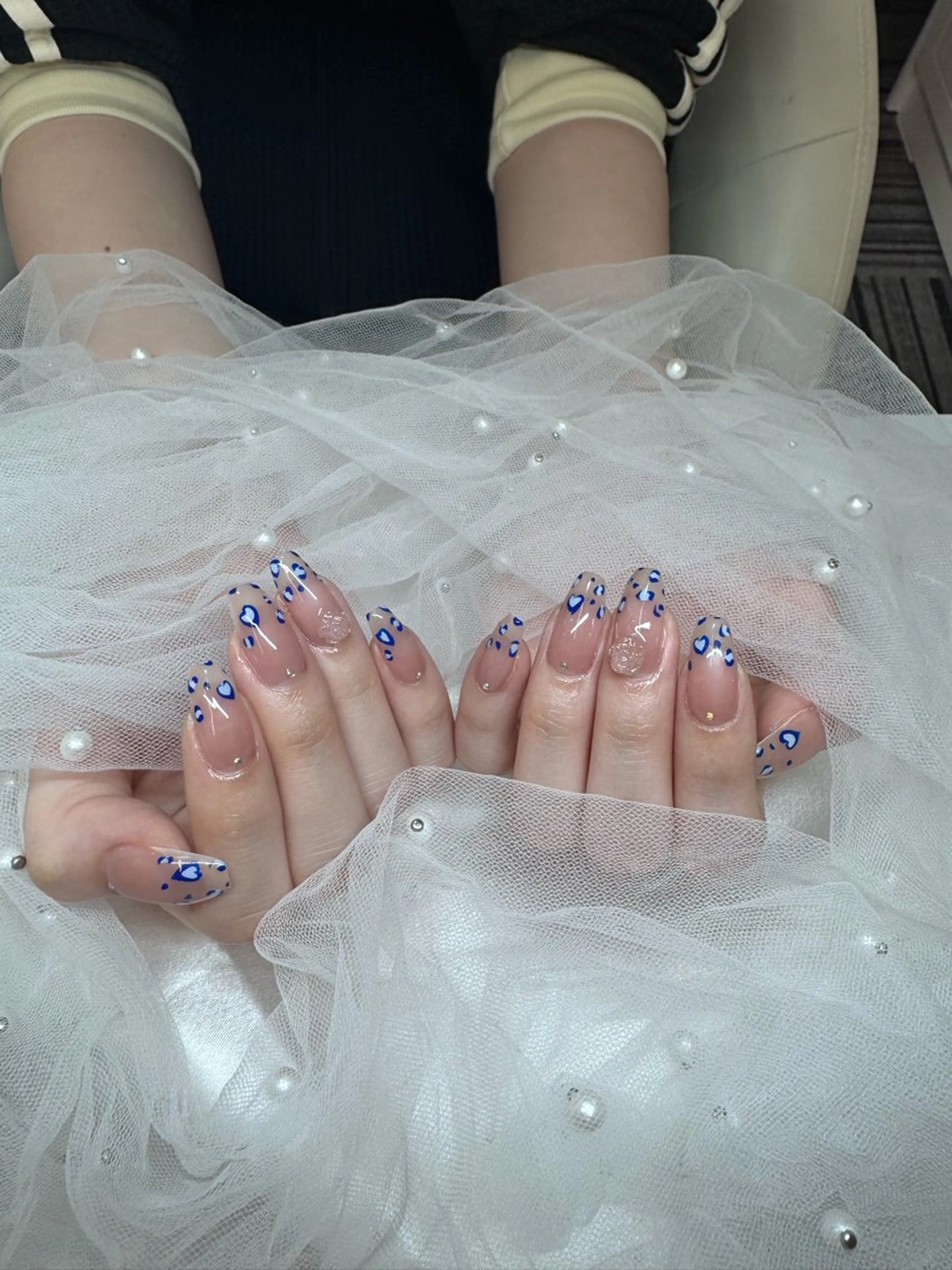 ネイル 長さ出し フットネイル フレンチネイル ジェルネイル 韓国ネイル Niko nailサロンのネイルデザイン