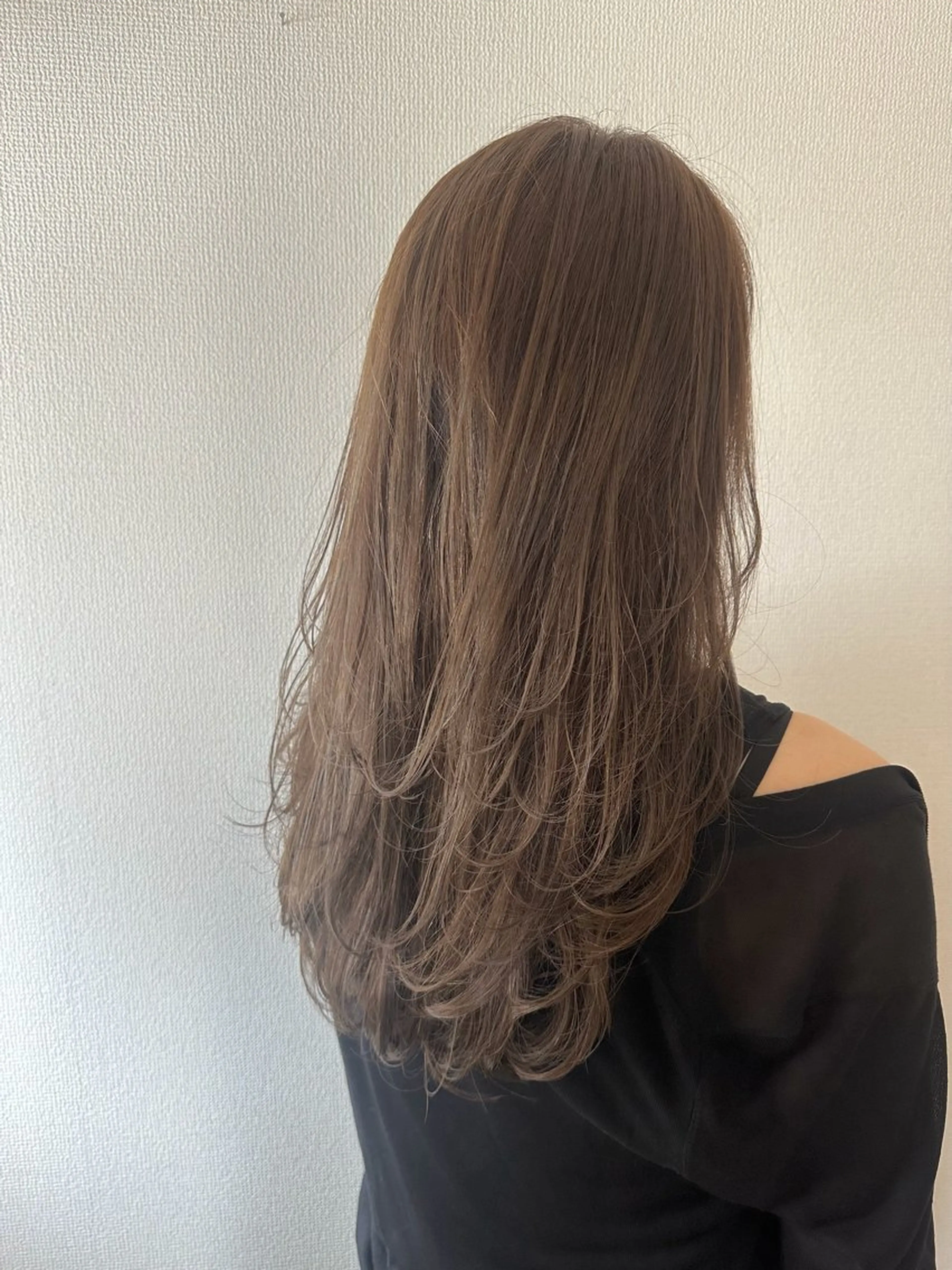 ロング 顔まわりレイヤー 顔周りカット 韓国風ヘア レイヤーカット 似合わせカット ヘアカラー トリートメント 大人レイヤー& 透明感カラー💄のヘアスタイル