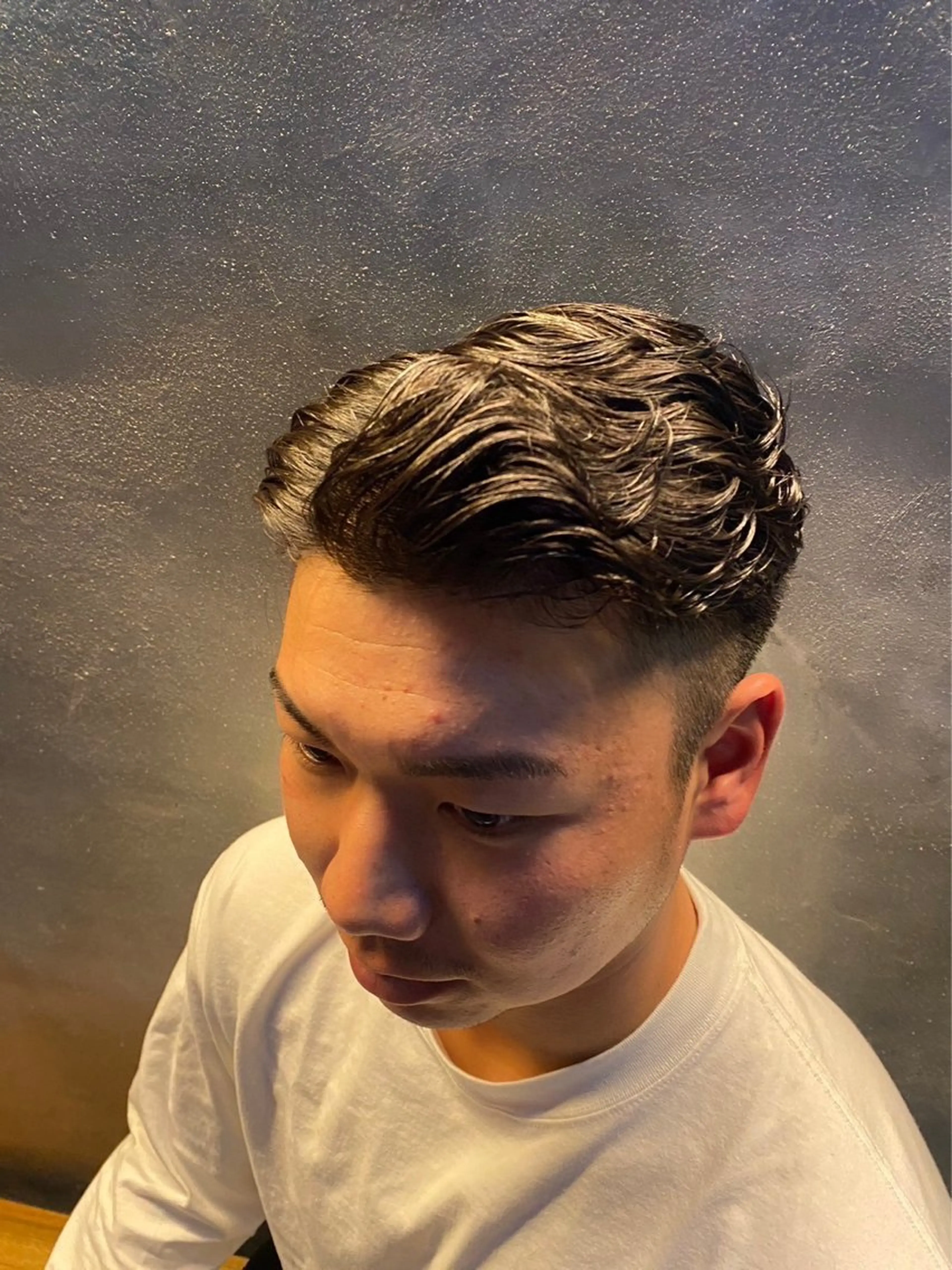 ショート メンズ ビジネス 七三 メンズカット/パーマ 福島区SOSOのヘアスタイル