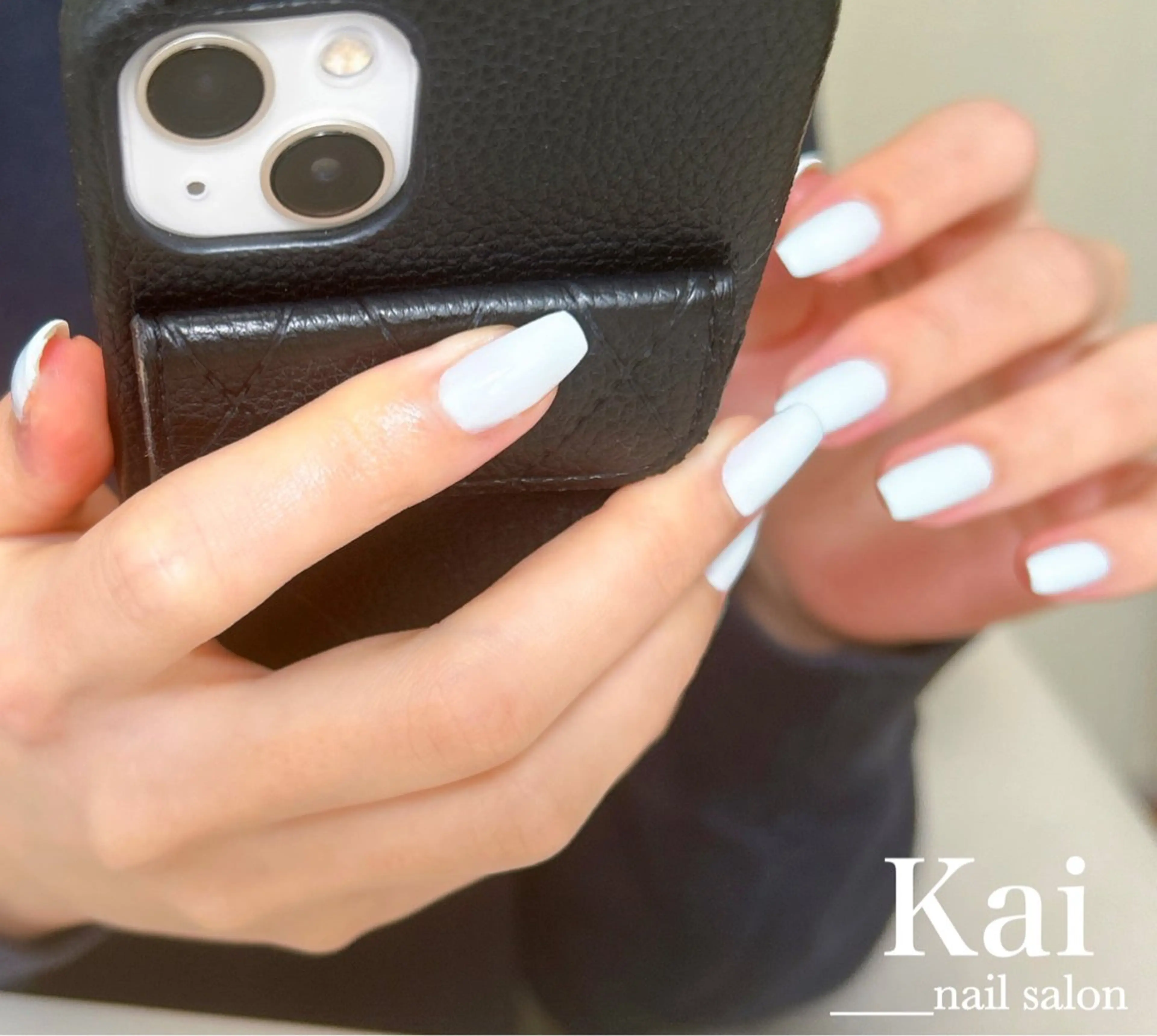 ネイル ブルー 韓国ネイル マットネイル ニュアンスネイル ワンカラーネイル ハンドネイル Kai  nail Mayukoのネイルデザイン