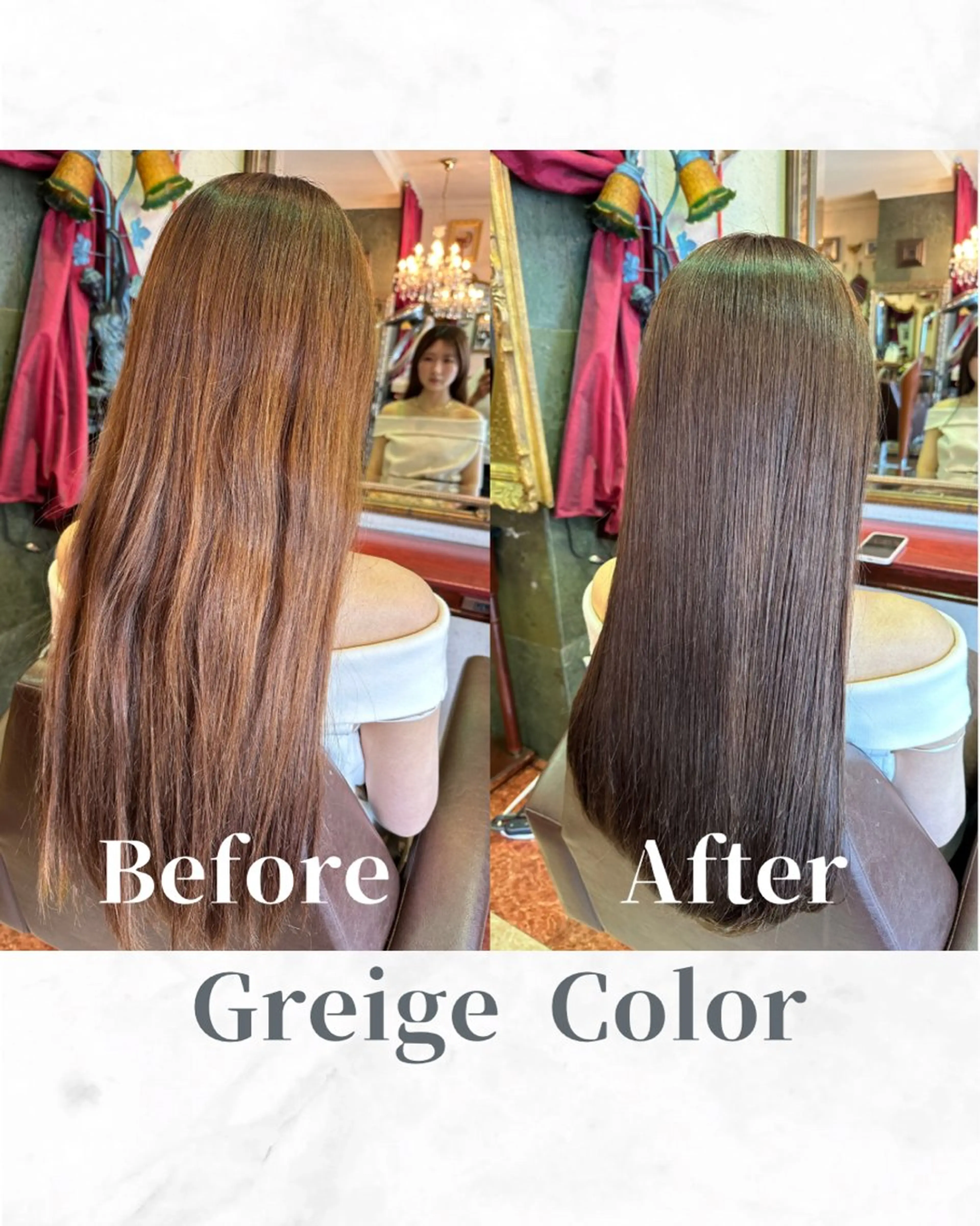 ロング カラー ブラウンカラー 透明感カラー グレージュ 髪質改善 トリートメント カット ヘアカラー トリートメント 【レイヤー/韓国風 /髪質改善】RINのヘアスタイル