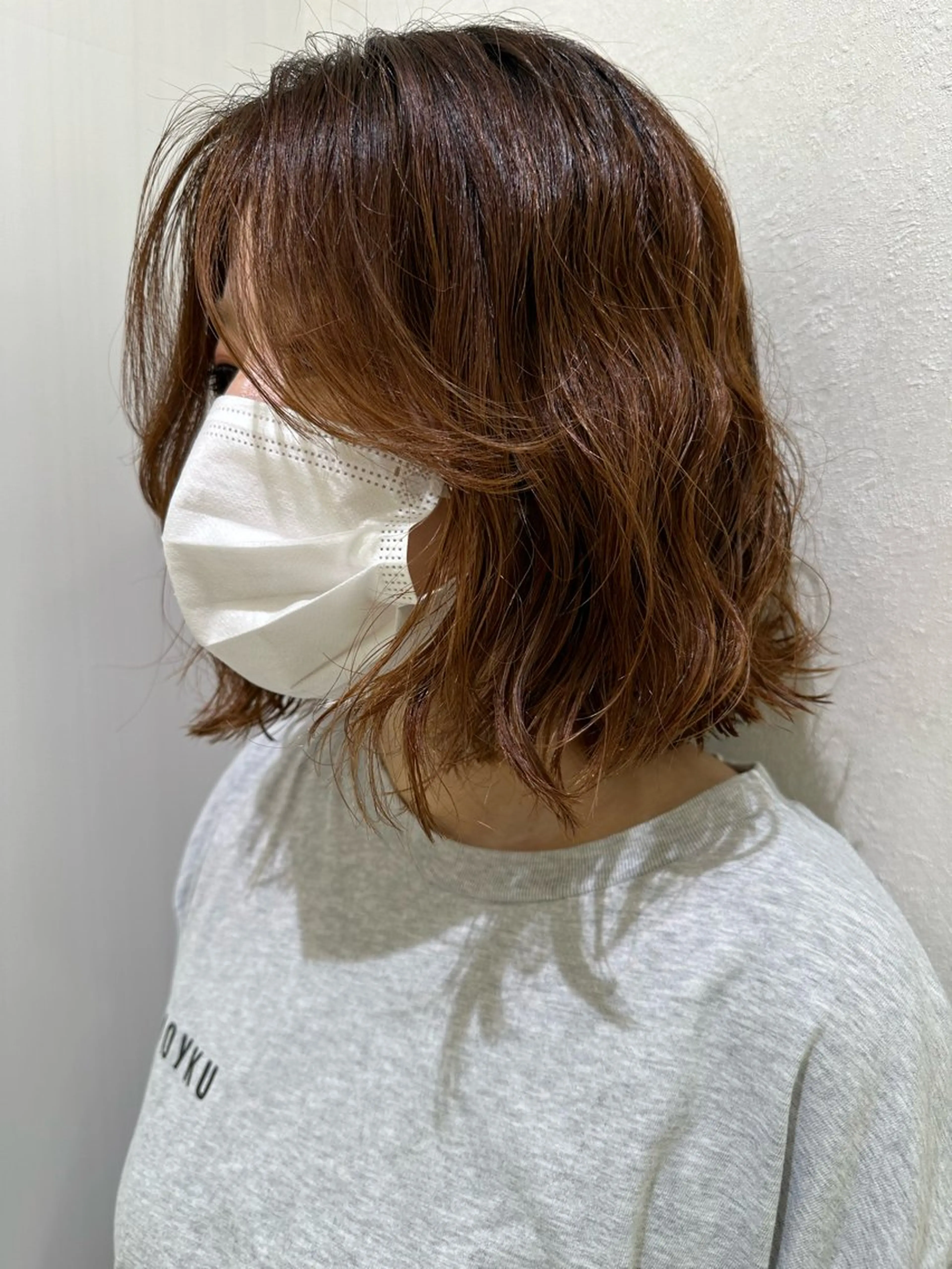 ショート パーマ ボブ 顔周りカット 艶カラー/縮毛矯正/ ブリーチカラー/みなのヘアスタイル