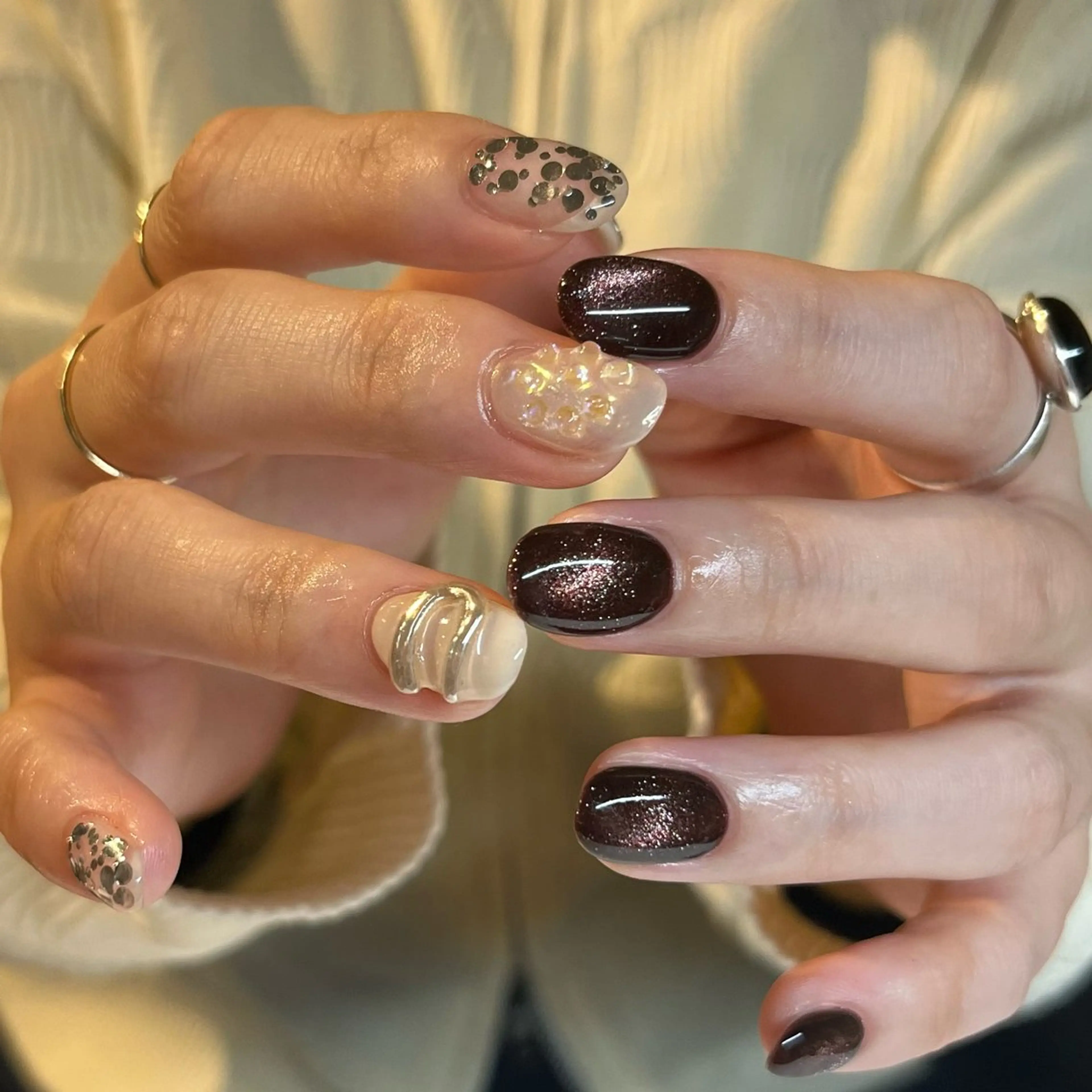 ネイル マグネットネイル ニュアンスネイル mitsuki / Manonのネイルデザイン