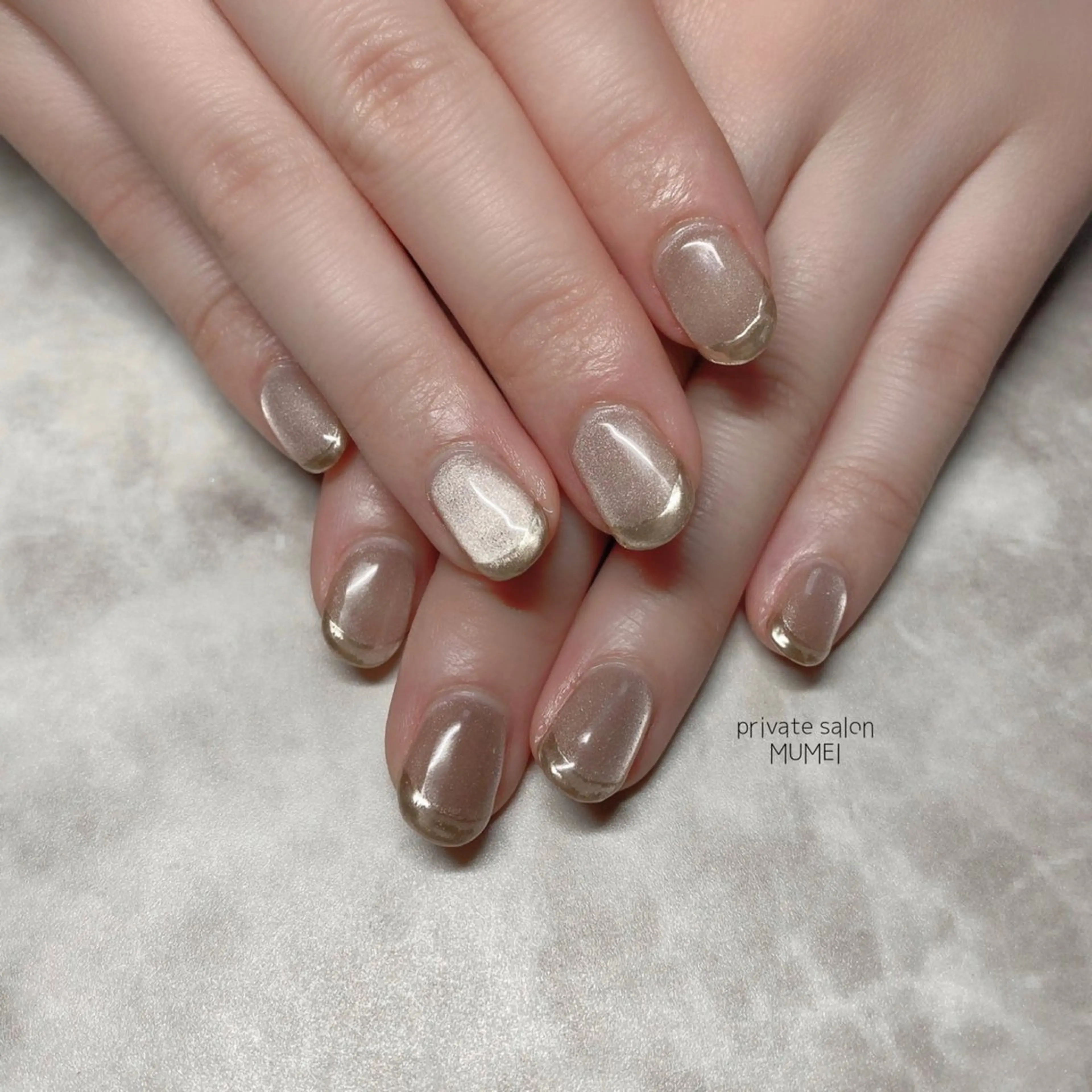 ネイル フラッシュネイル フレンチネイル マグネットネイル ミラーネイル private salon MUMEI所属・🫧 KAORIのネイルデザイン