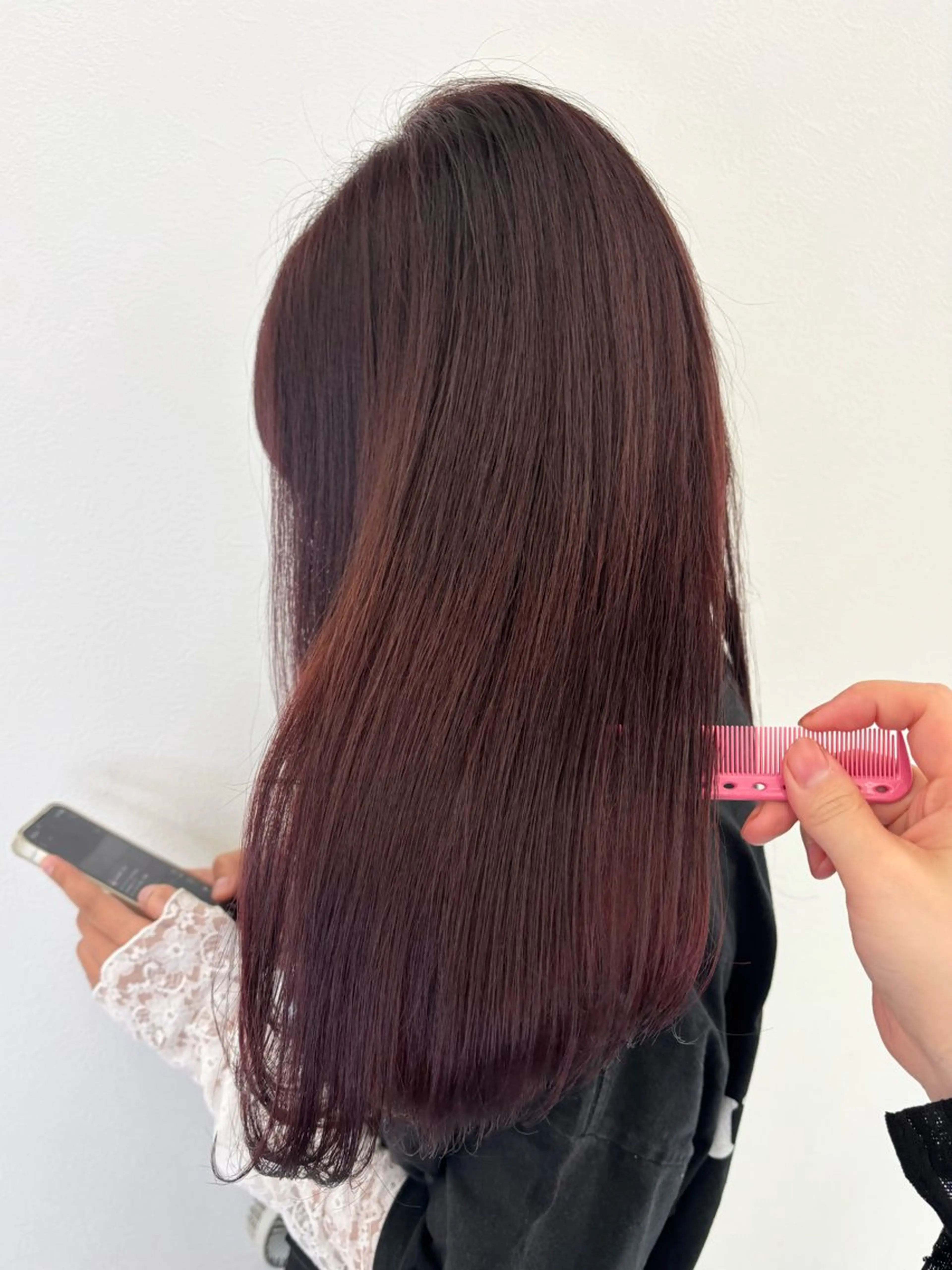 ロング カラー ブリーチ ブリーチなしカラー レッドカラー ヘアカラー 🎀レイヤー×透明感 カラー🎀Ayanoのヘアスタイル