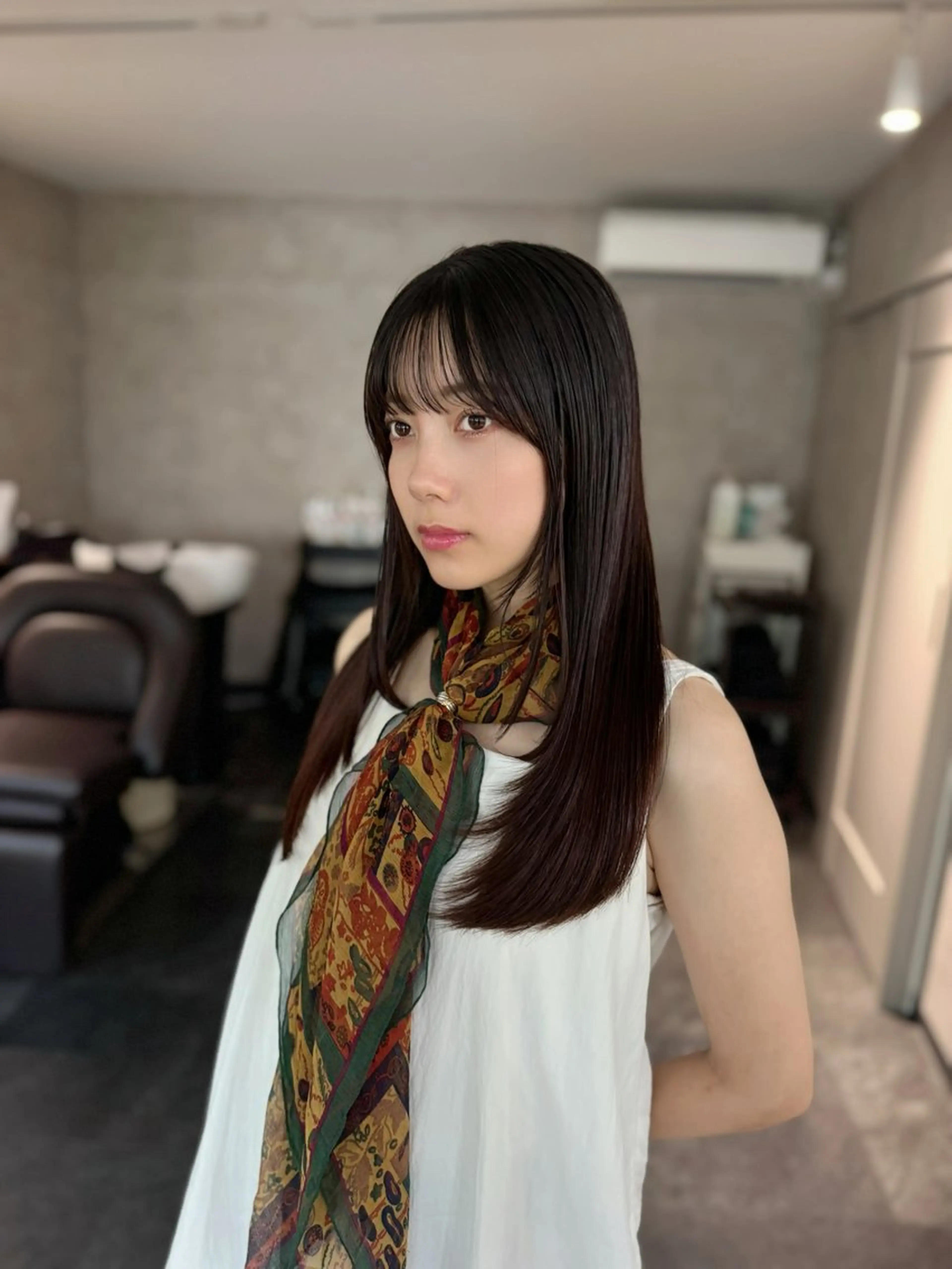 ロング カット トリートメント 縮毛矯正➕髪質改善➕ レイヤーカット　田畑のヘアスタイル