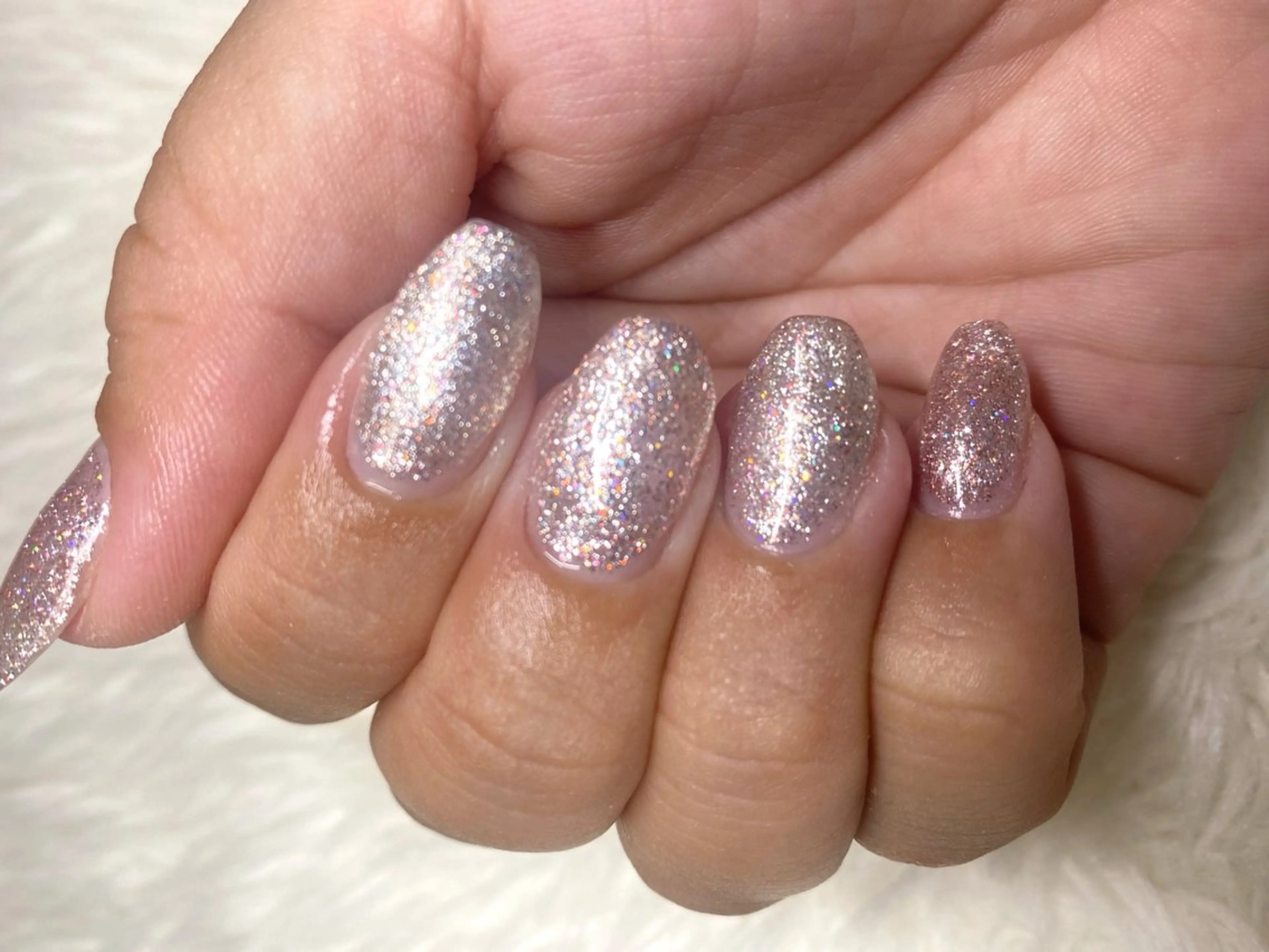 ネイル ラメ(グリッター) ピンク ハンドネイル ViMORE あやのネイルデザイン