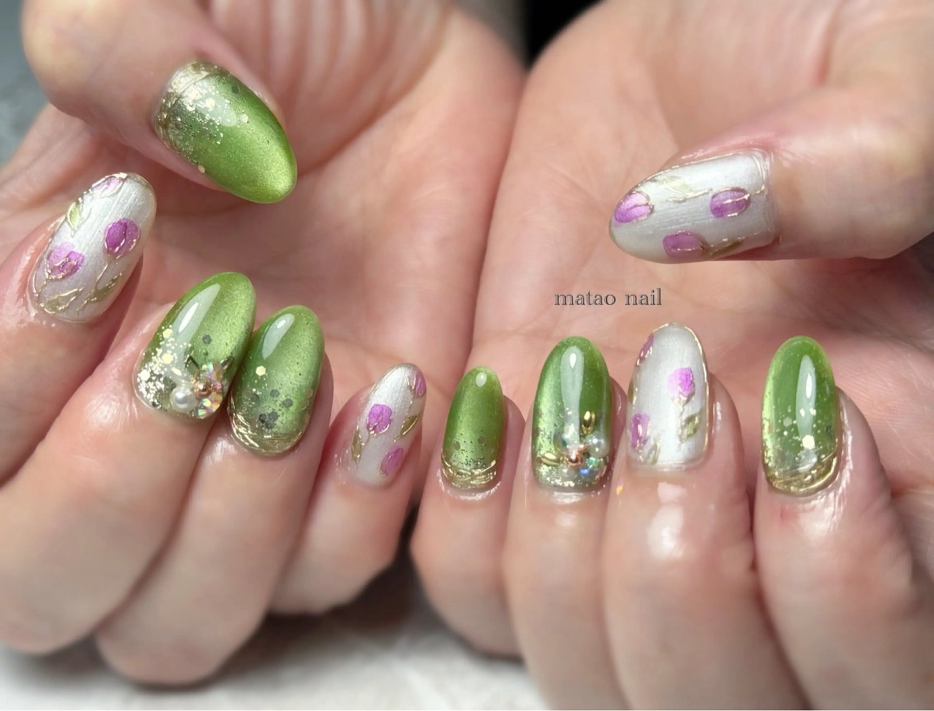 ネイル 春ネイル ハンドネイル フットネイル matao nailのネイルデザイン