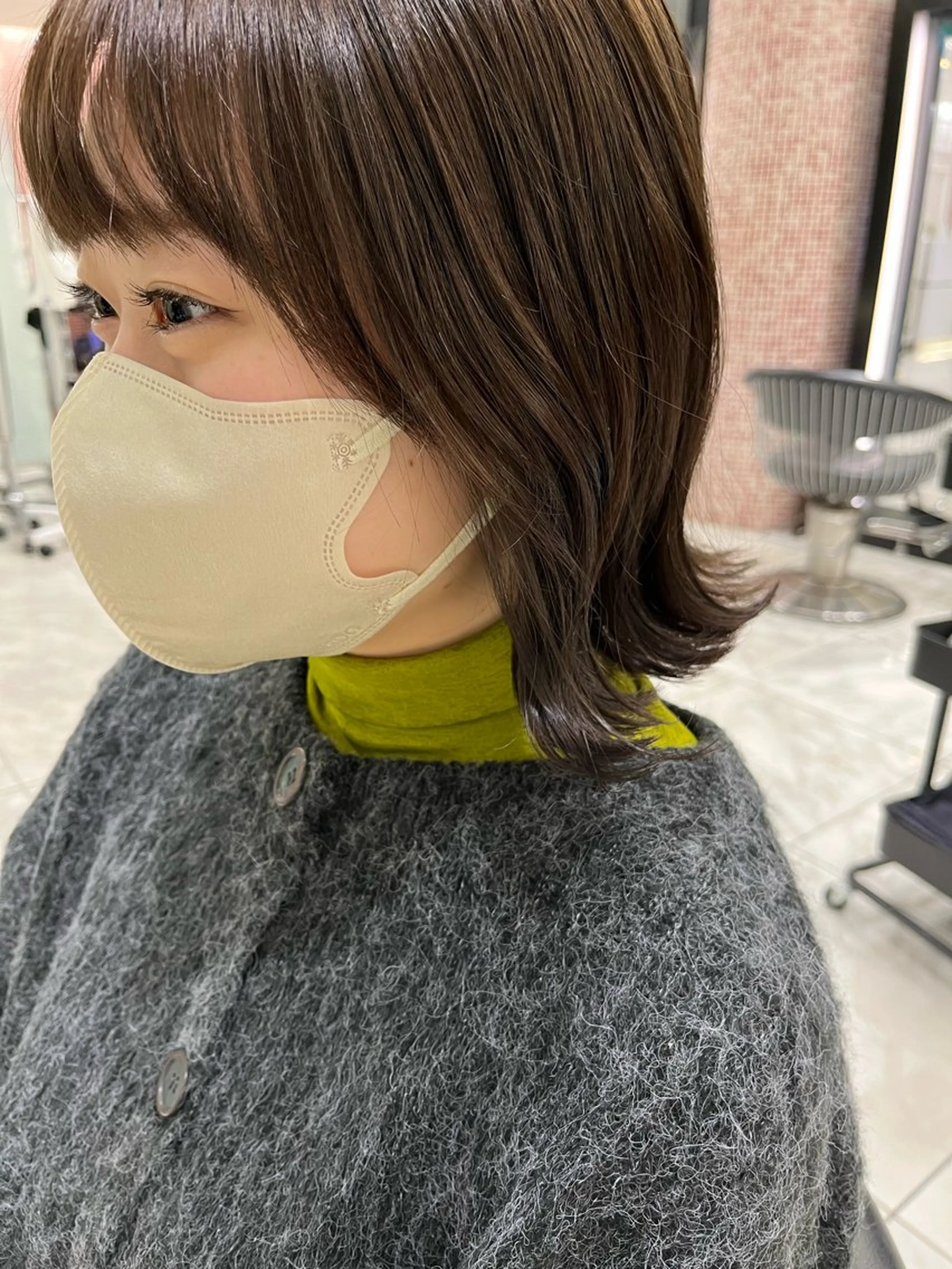 ミディアム カット 韓国風パーマ/ヘア セット/店長みづきのヘアスタイル