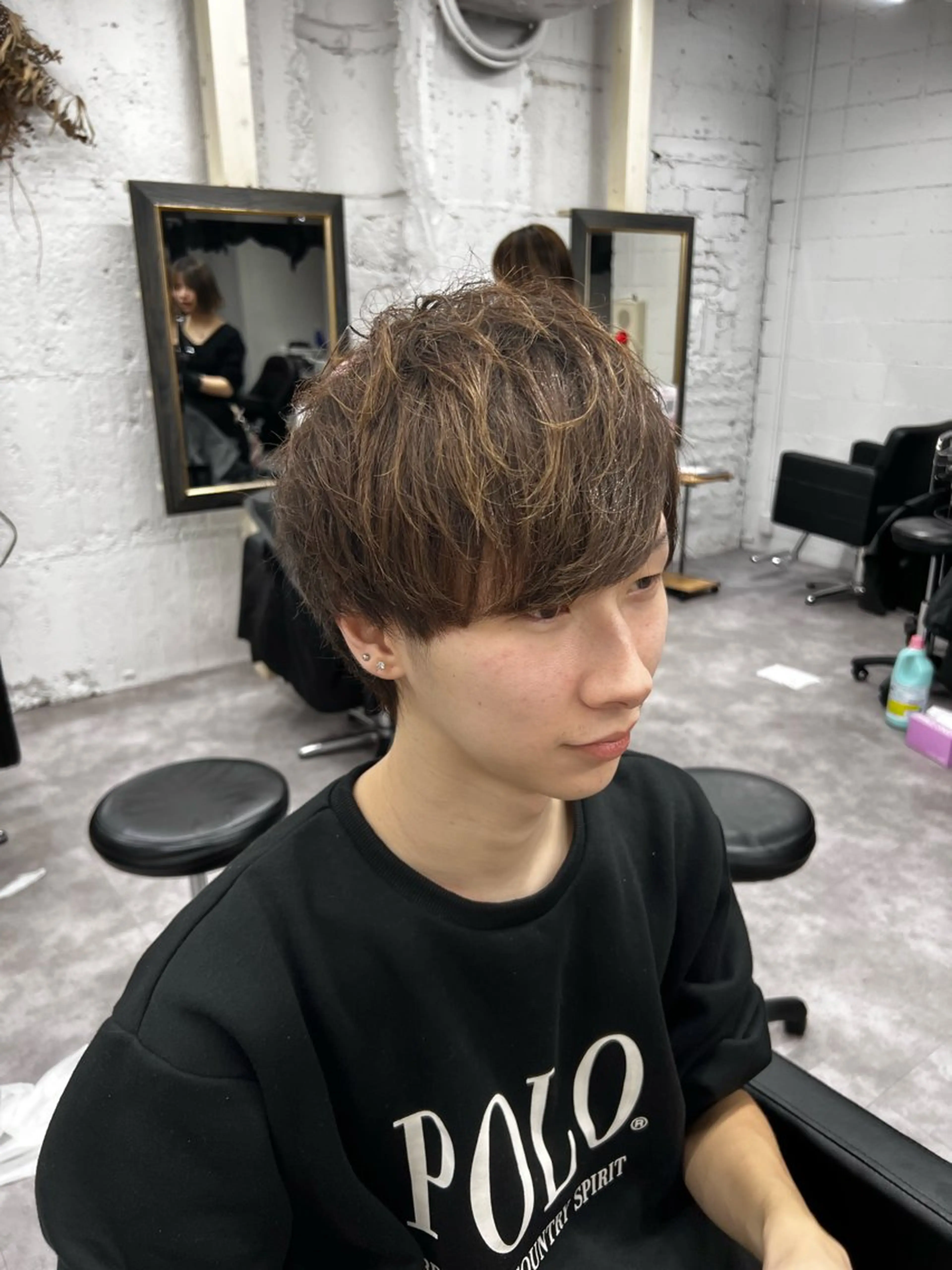 メンズ ハイトーン/ダブル カラー/akihoのヘアスタイル