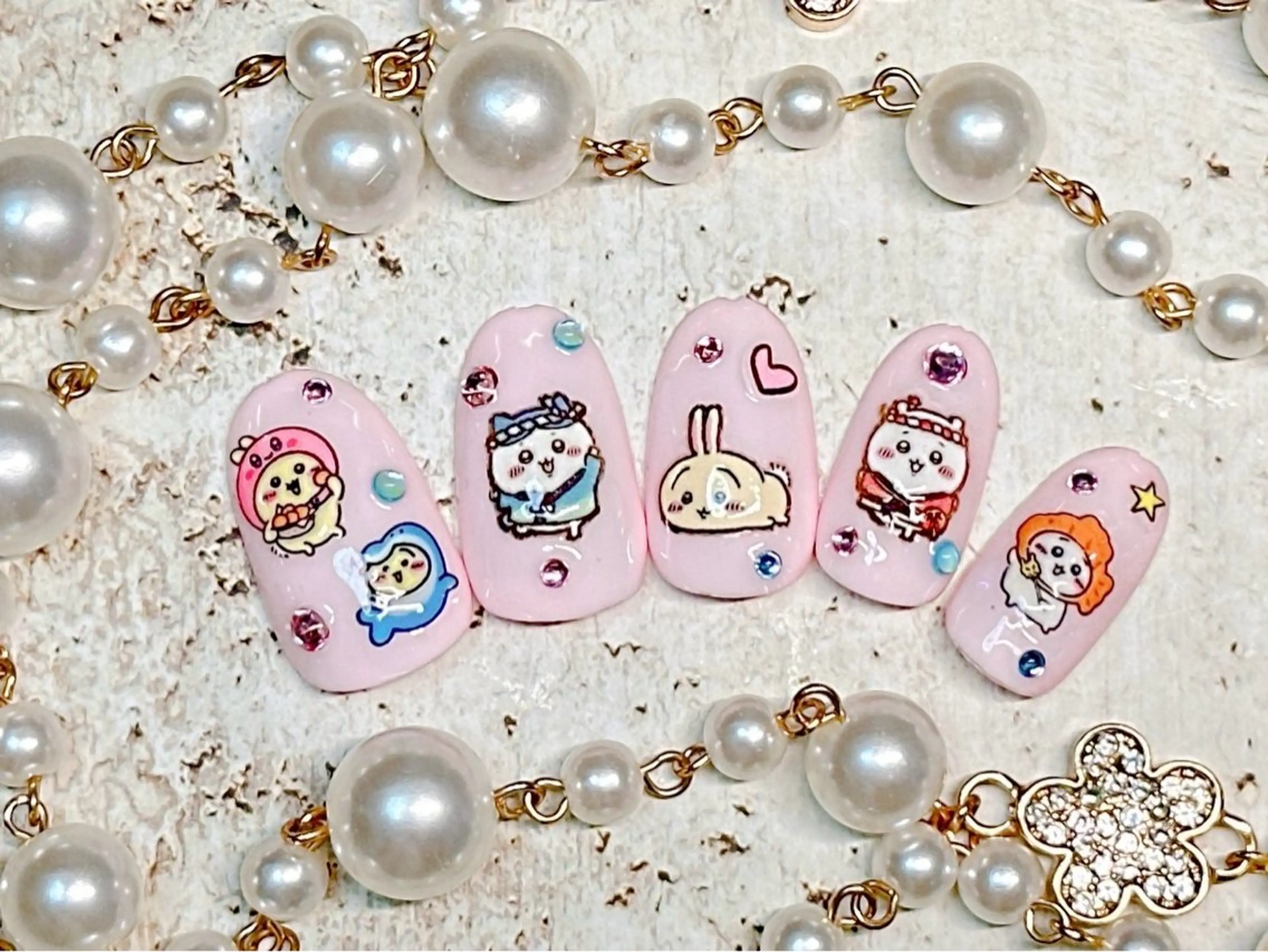 【ハンドネイル】　キャラクターシール付け放題⭐︎ ¥5980の写真