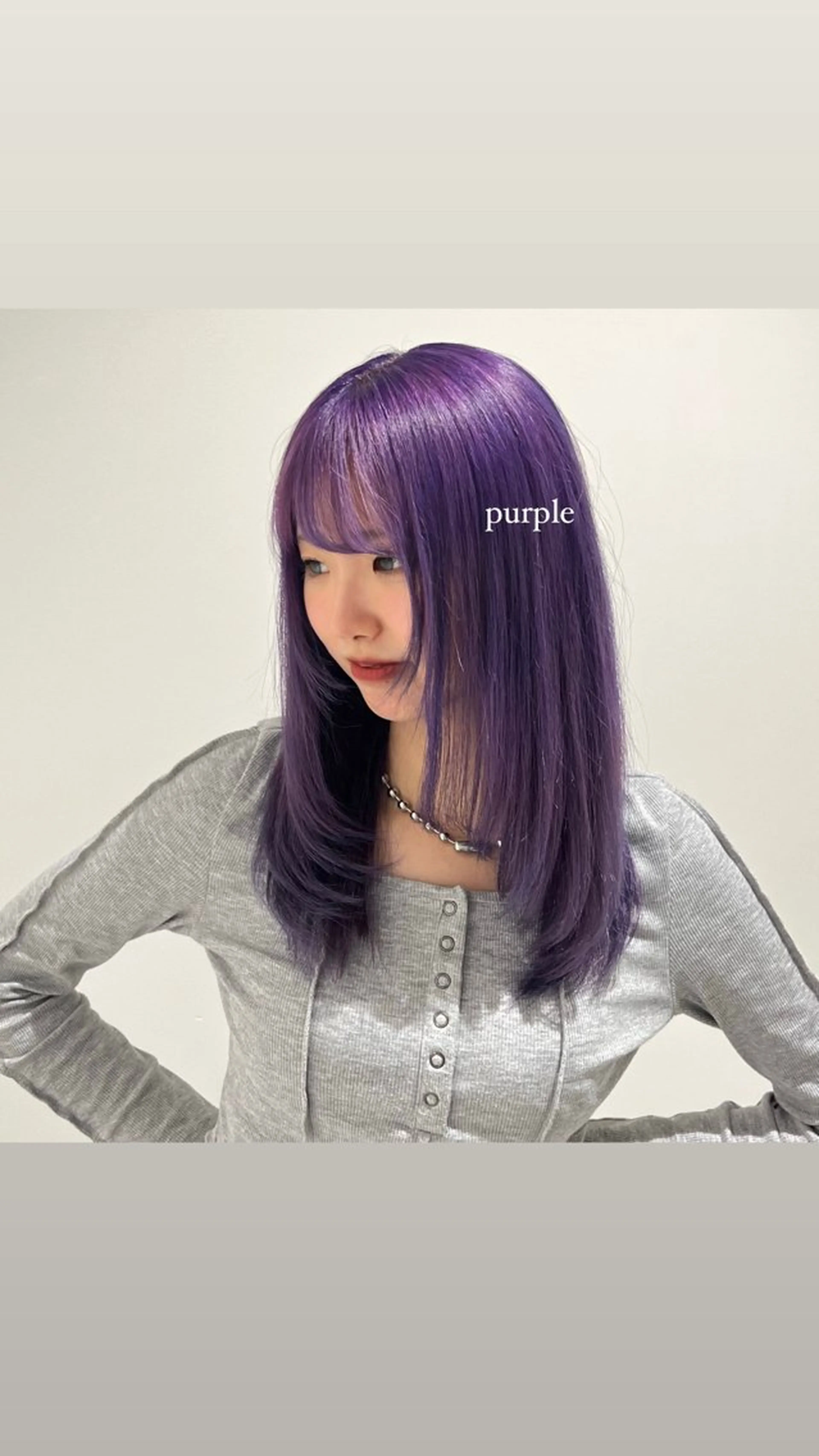 セミロング カラー 💗暖色/ブリーチ/ レイヤー/横浜/メイのヘアスタイル